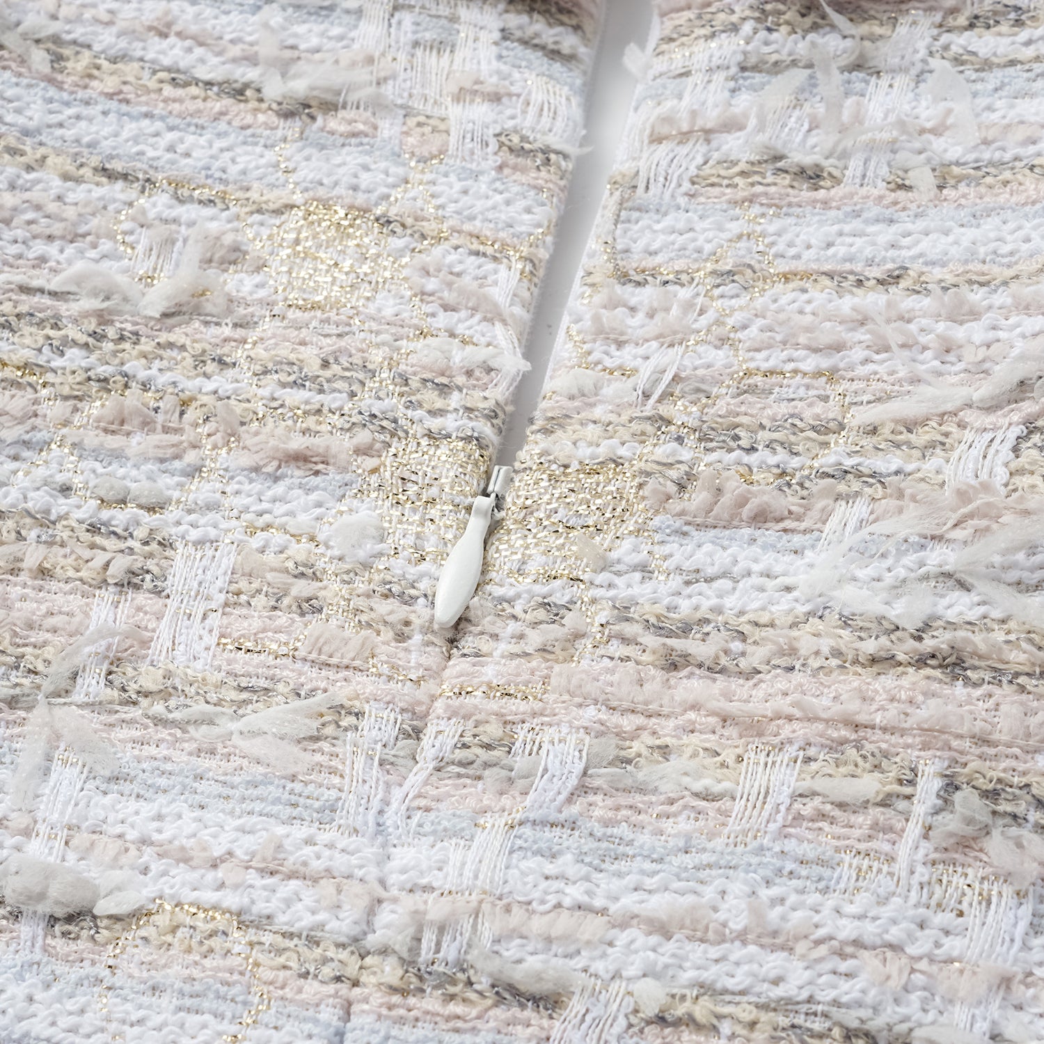 "Arcade of CherJoy Atelier." 法國夏日輕薄花呢高級訂製立體剪裁拼接修身洋裝