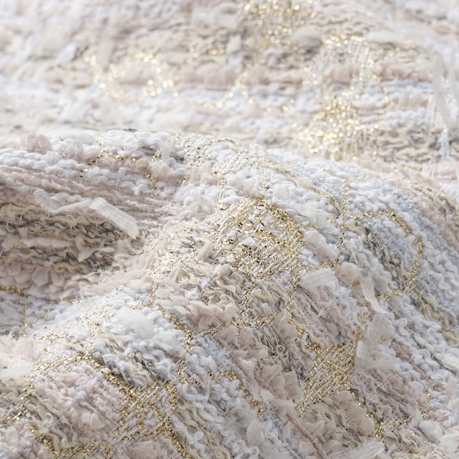 "Arcade of CherJoy Atelier." 法國夏日輕薄花呢高級訂製立體剪裁拼接修身洋裝