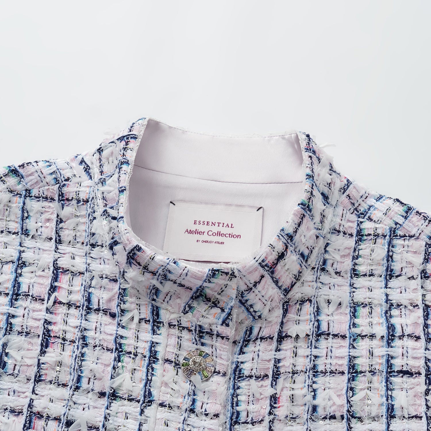 “Weekend at Monaco” 法國輕薄花呢Oversized馬甲背心—Rosewood Path藍岸薔薇