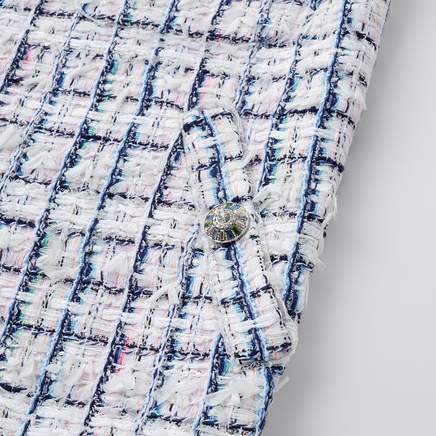 “Weekend at Monaco” 法國輕薄花呢Oversized馬甲背心—Rosewood Path藍岸薔薇