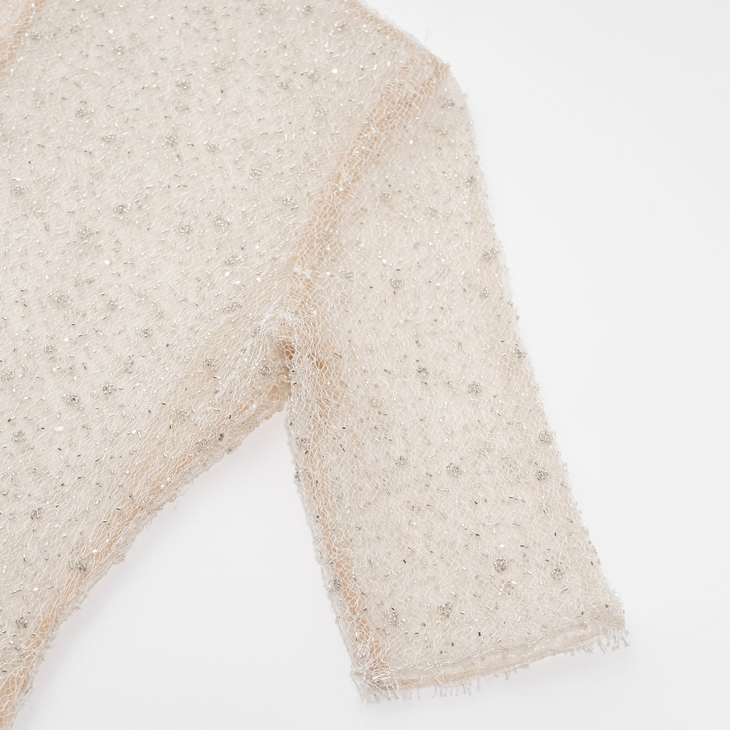 "Quiet Mastery." 法國頂級奢華手工瑩珠繡藝蕾絲上衣—Lunar Anthology月光詩集