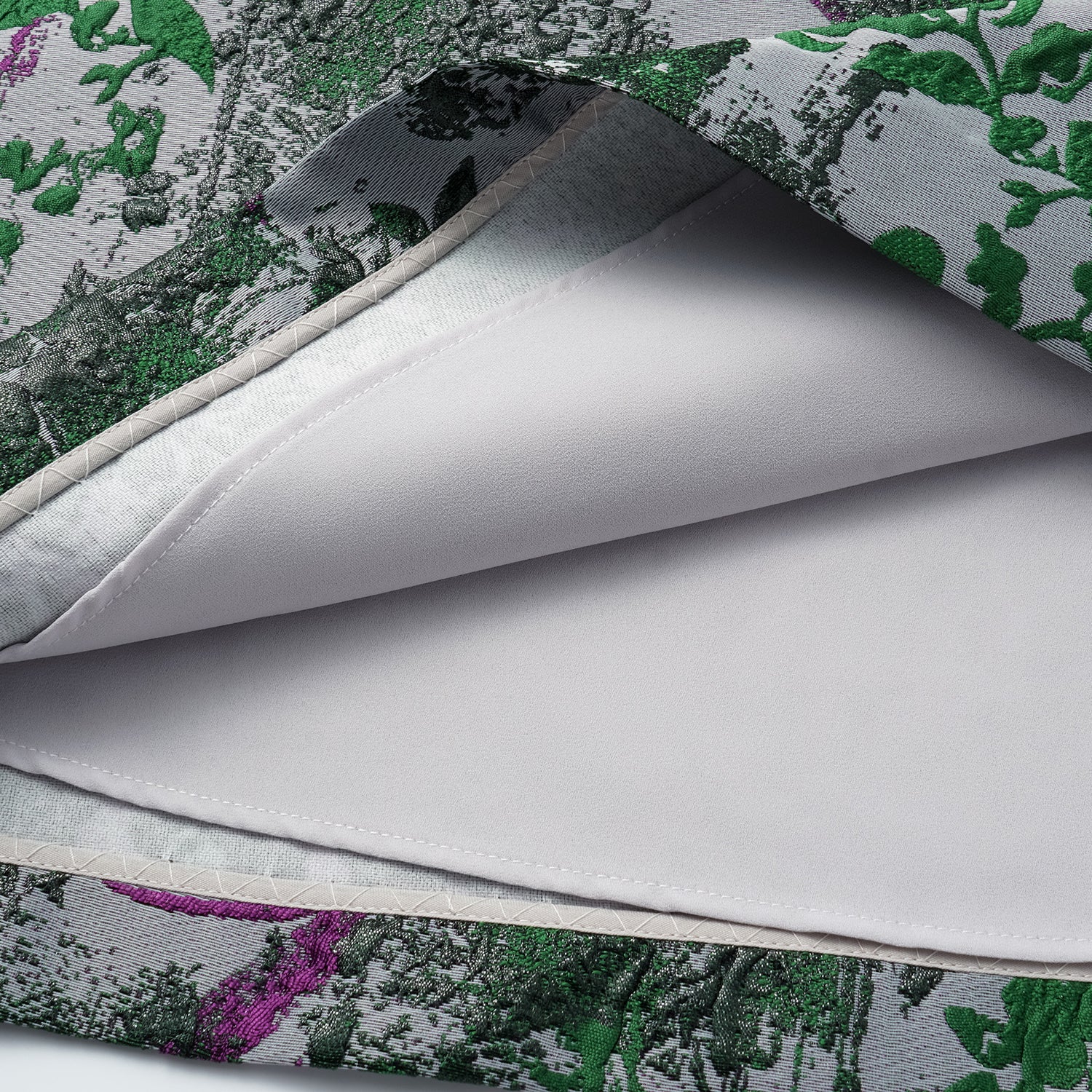 "Imperial Garden Gala" 義大利製提花面料新中式立裁輕國風長洋裝—碧影繁花