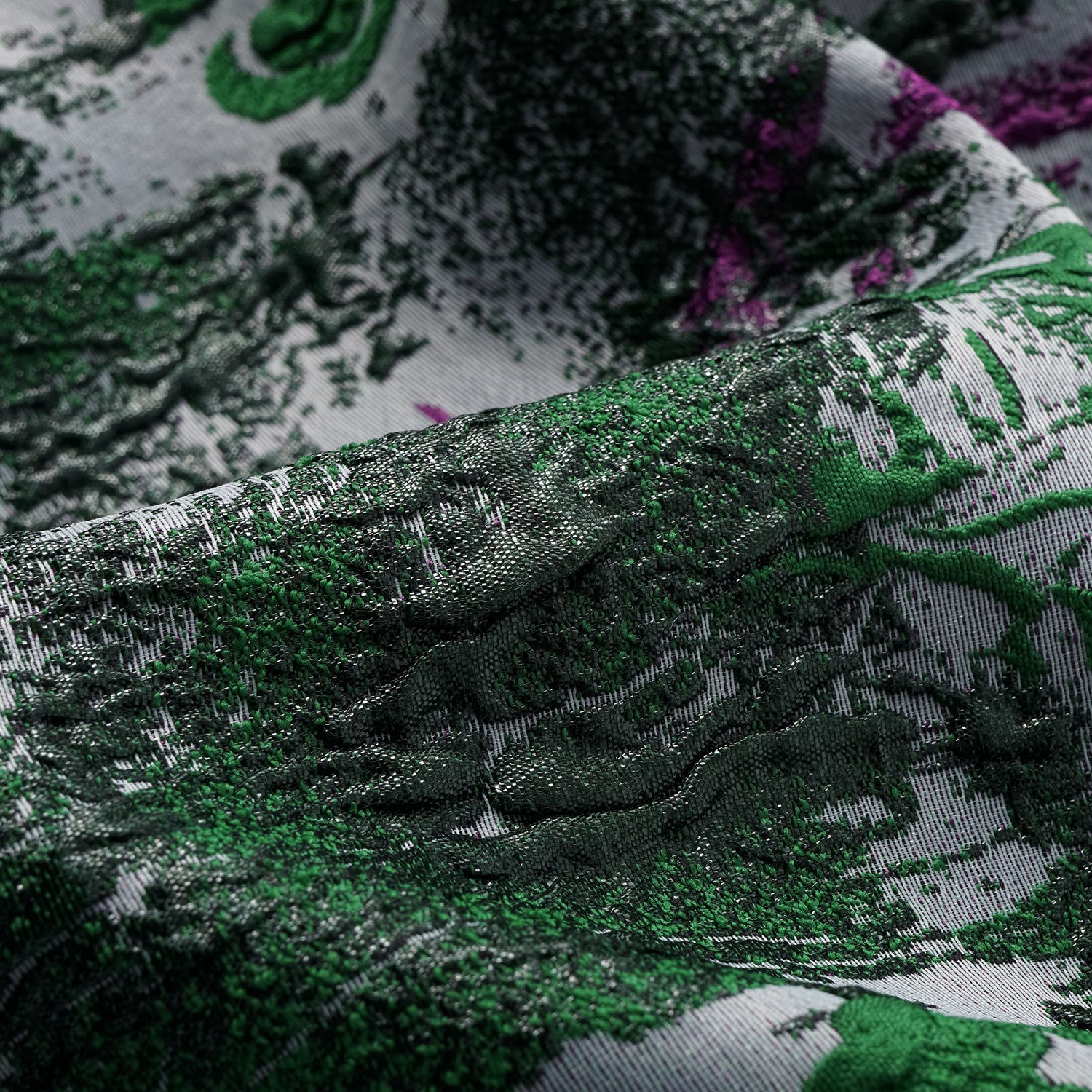 "Imperial Garden Gala" 義大利製提花面料新中式立裁輕國風長洋裝—碧影繁花