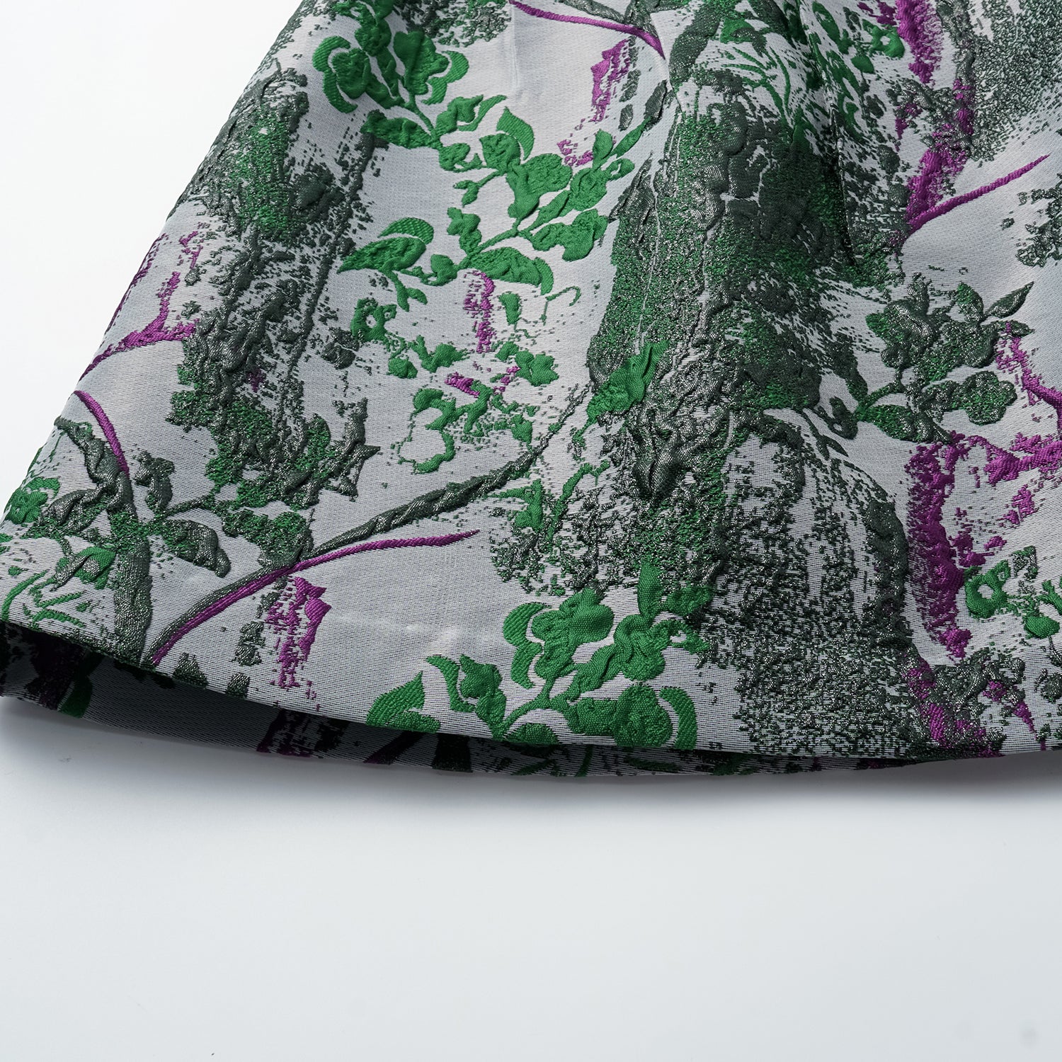 "Imperial Garden Gala" 義大利製提花面料新中式立裁輕國風短洋裝—碧影繁花