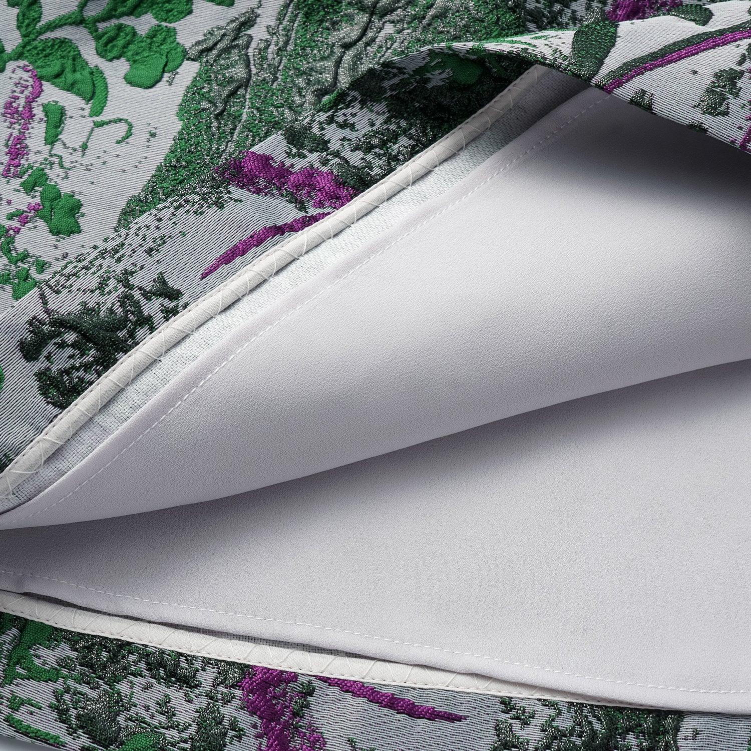 "Imperial Garden Gala" 義大利製提花面料新中式立裁輕國風短洋裝—碧影繁花