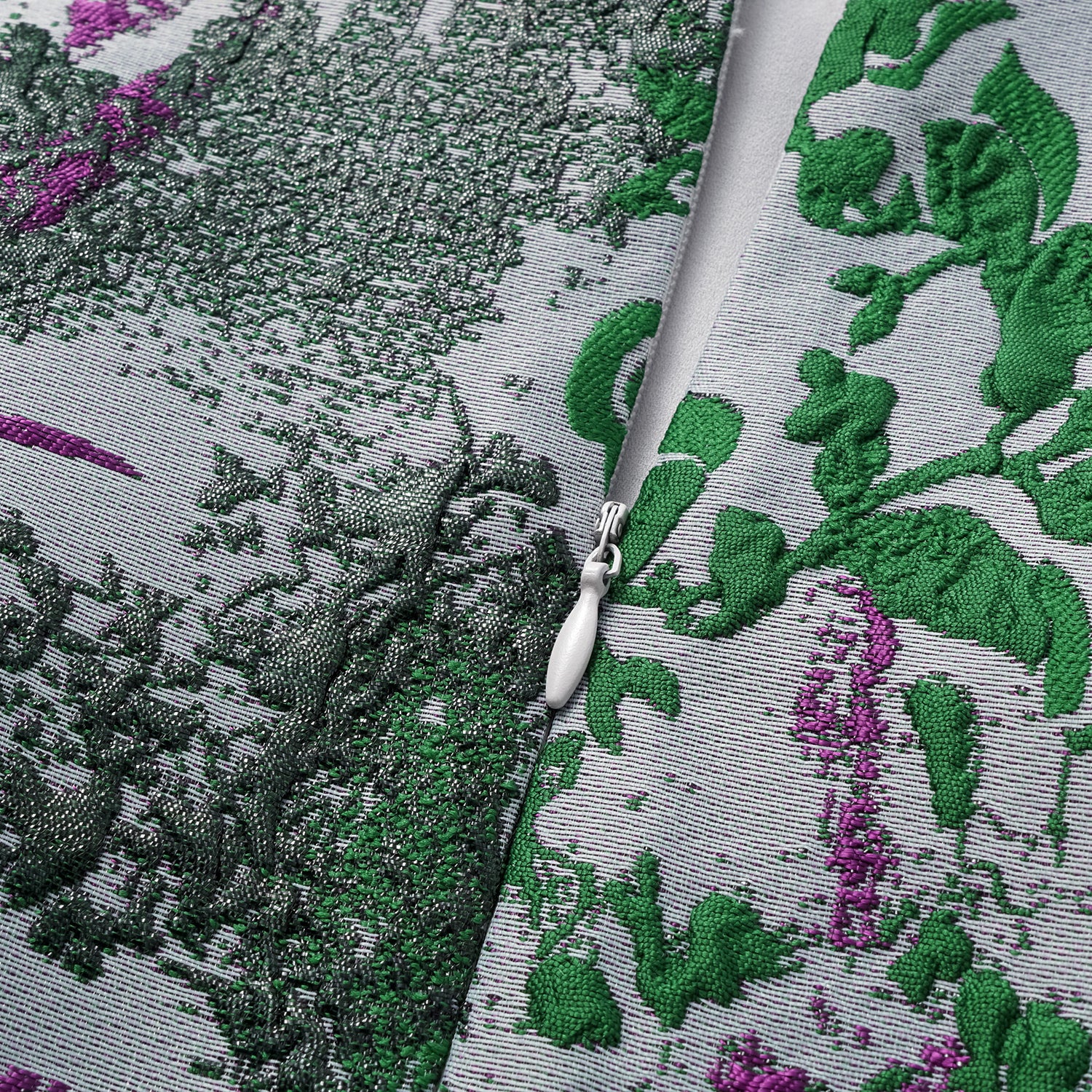 "Imperial Garden Gala" 義大利製提花面料新中式立裁輕國風短洋裝—碧影繁花