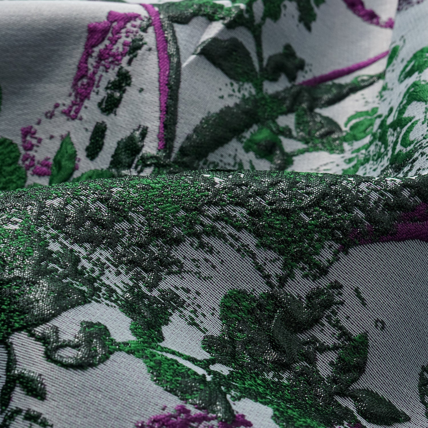 "Imperial Garden Gala" 義大利製提花面料新中式立裁輕國風短洋裝—碧影繁花