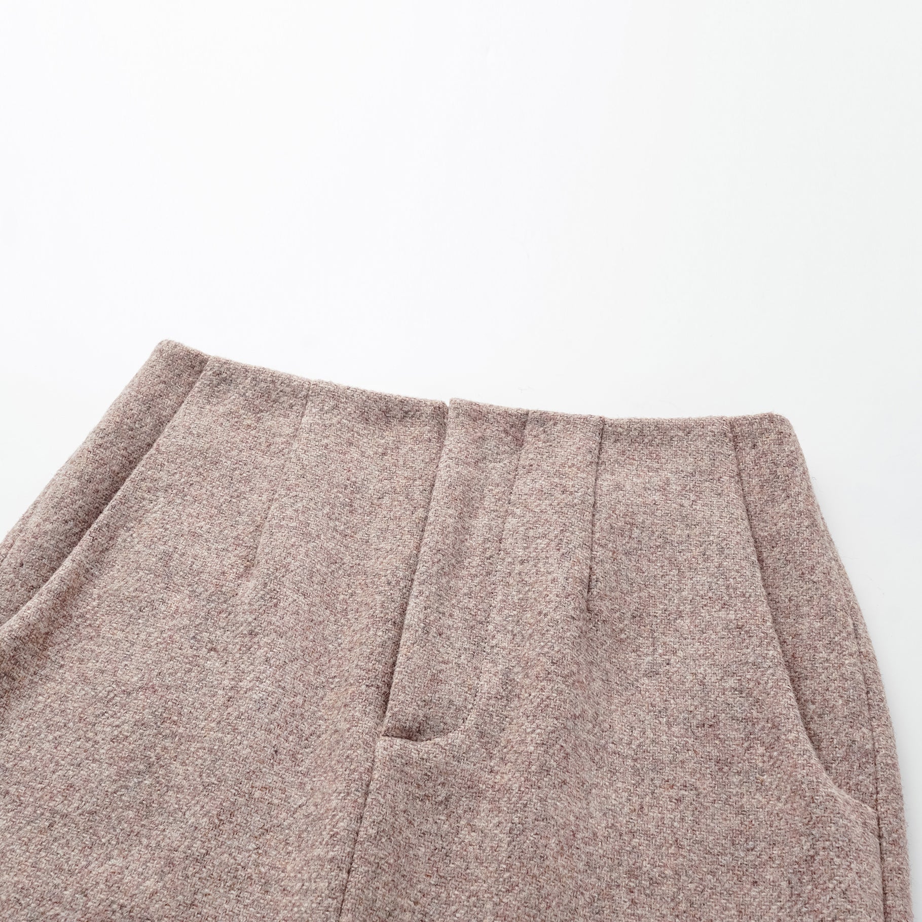 "Westminster Weekdays" 澳洲羊毛毛料鉛筆裙—粉紫