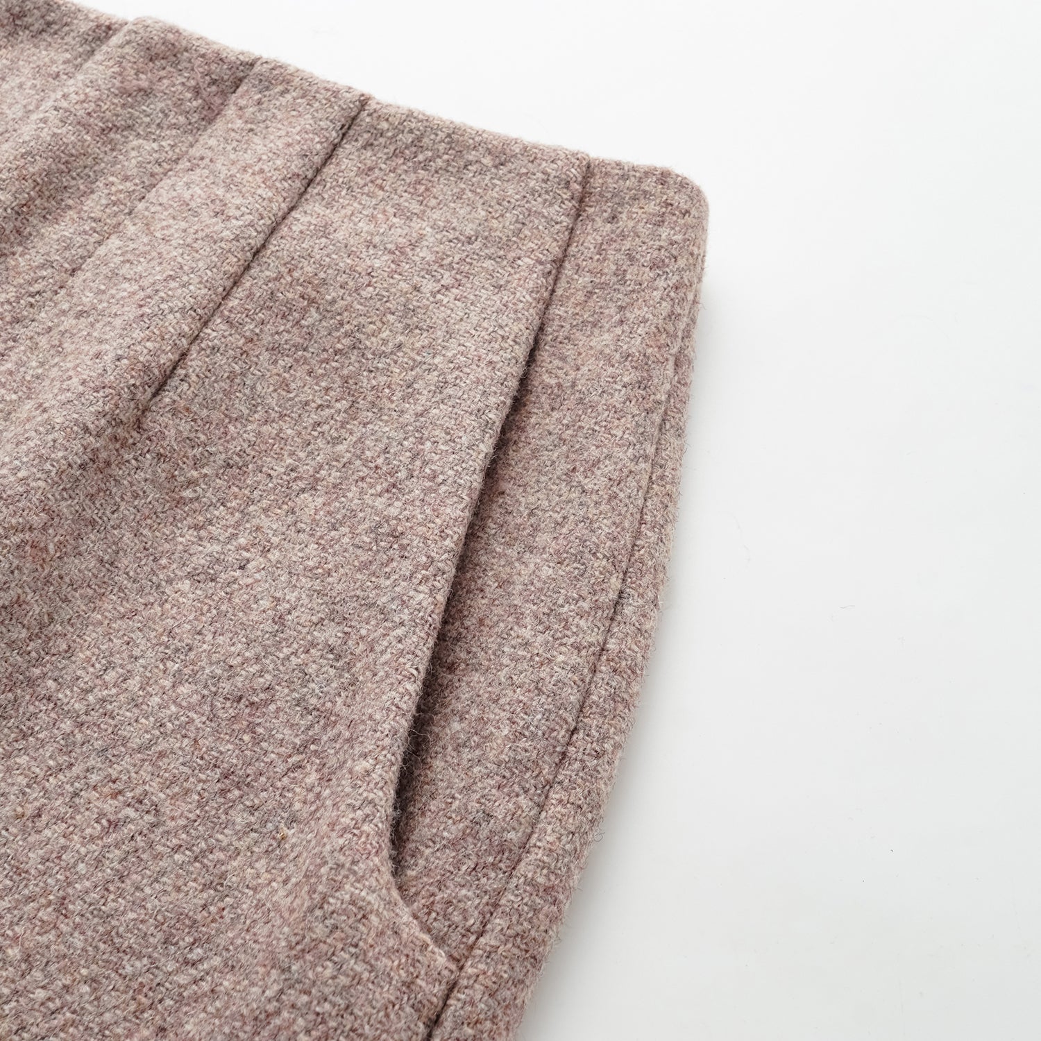 "Westminster Weekdays" 澳洲羊毛毛料鉛筆裙—粉紫