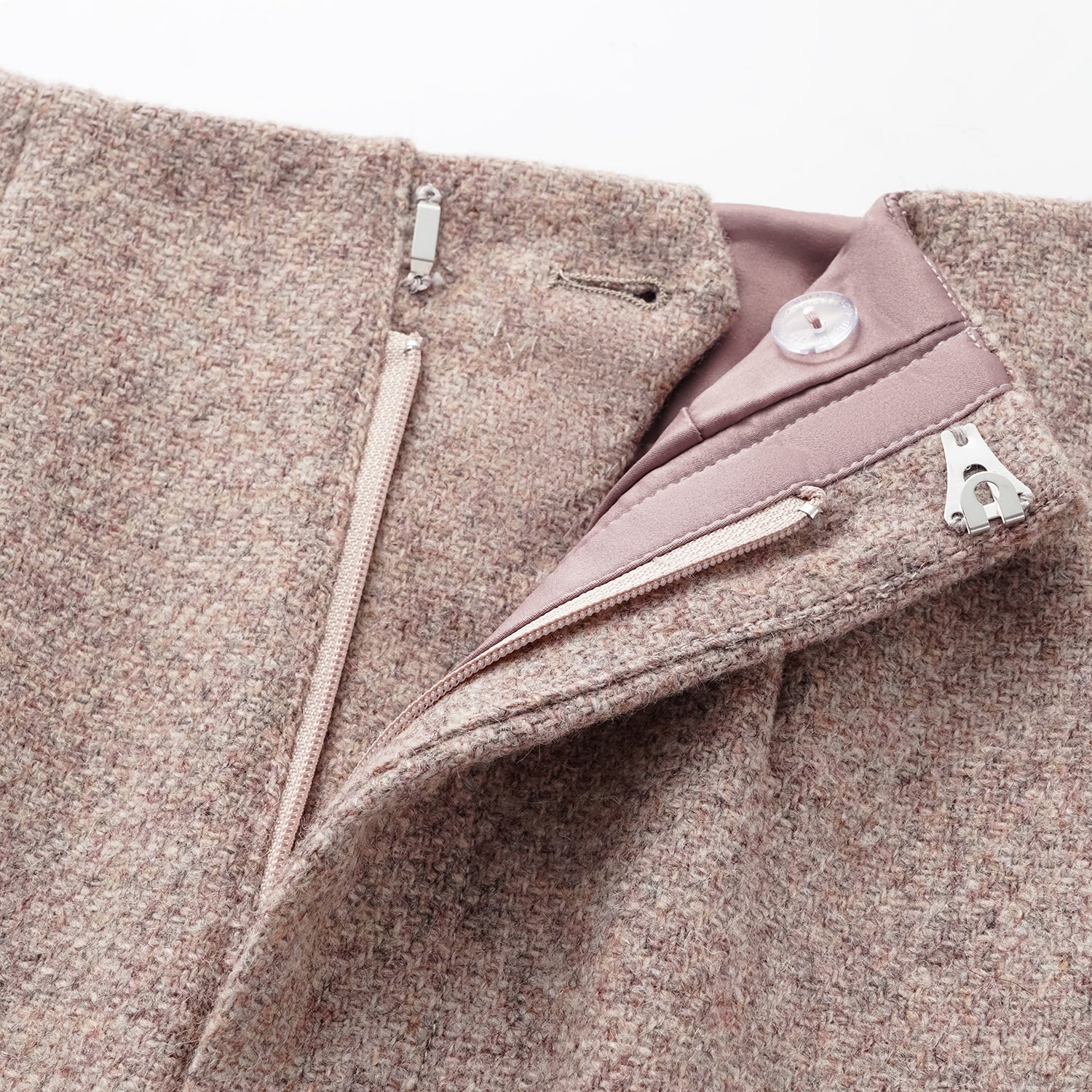 "Westminster Weekdays" 澳洲羊毛毛料鉛筆裙—粉紫