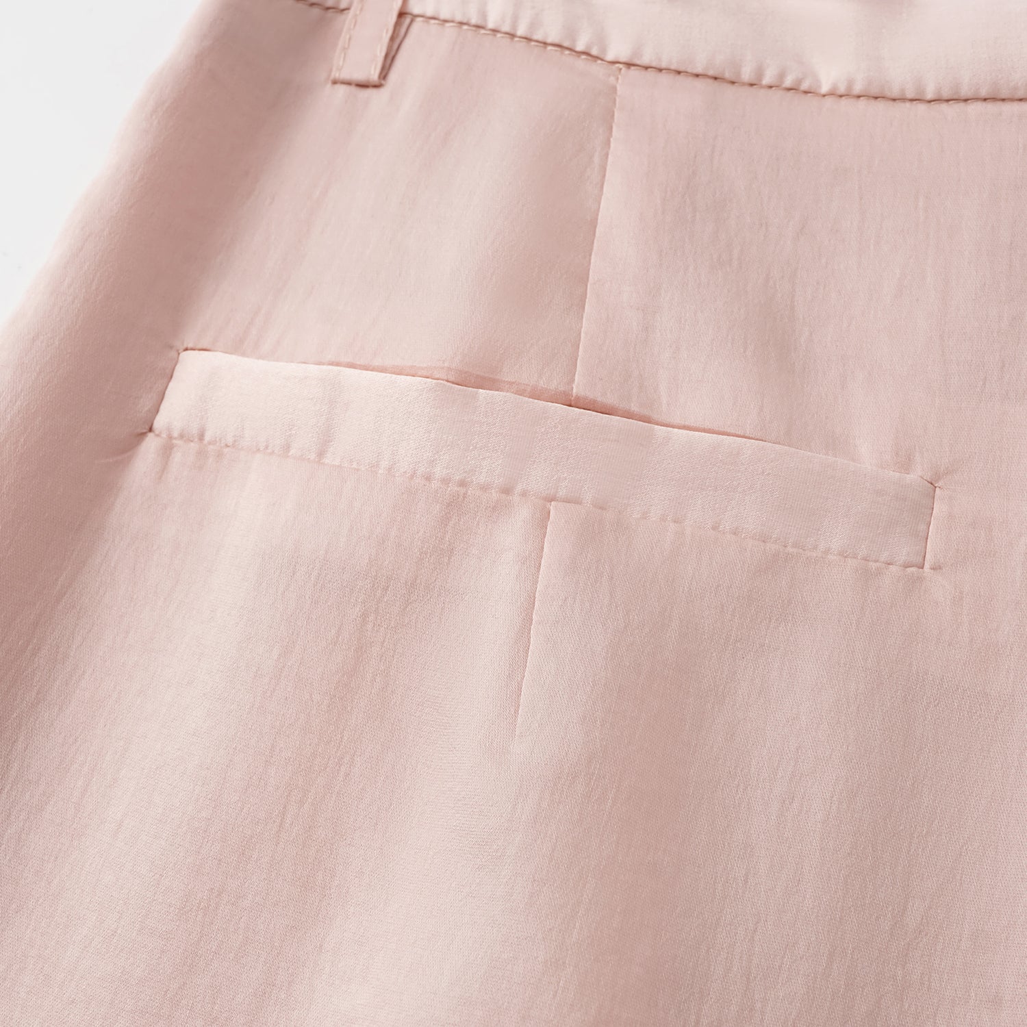 “知性時刻” 天絲緞面雪紡短褲—薔薇粉