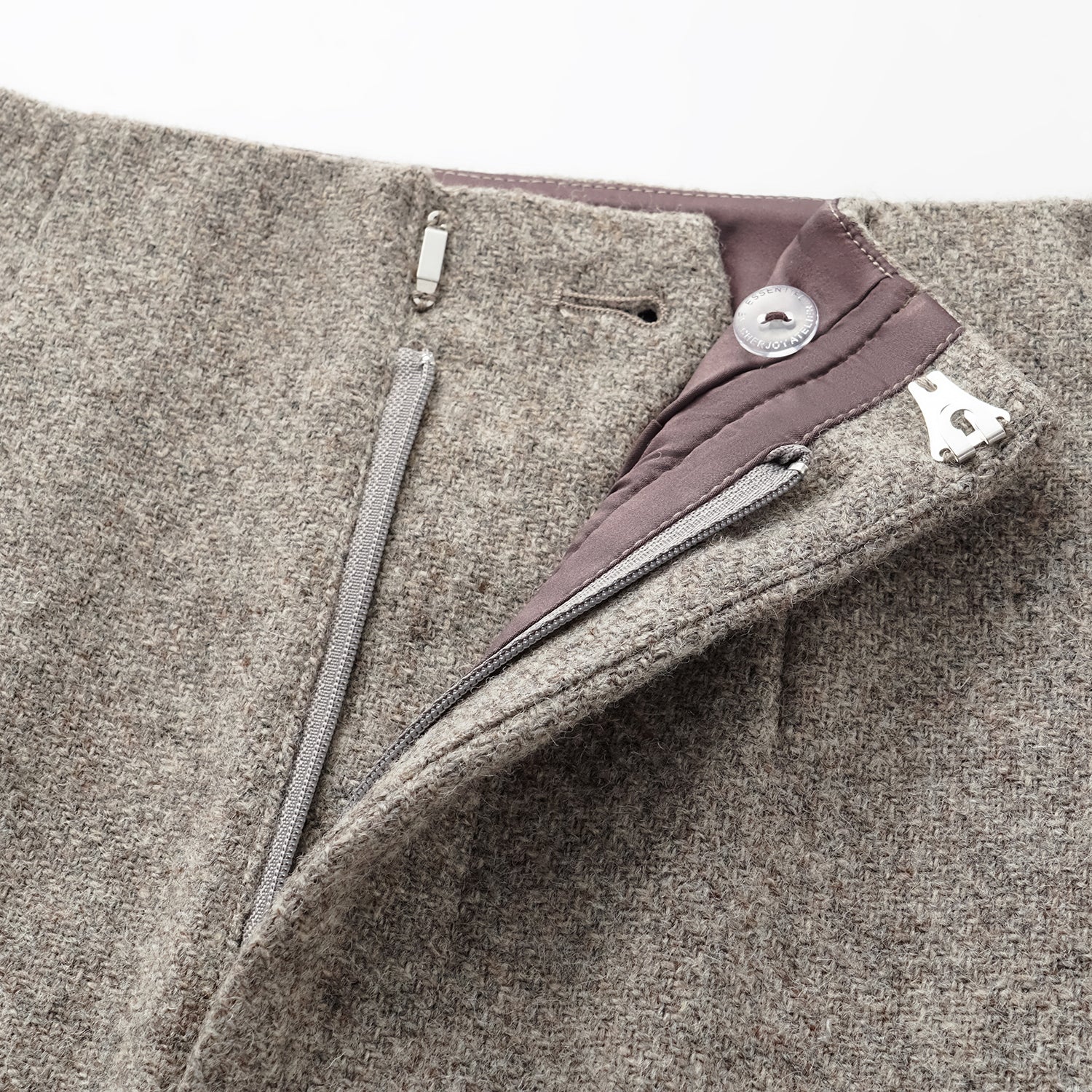 "Westminster Weekdays" 澳洲羊毛毛料鉛筆裙—灰