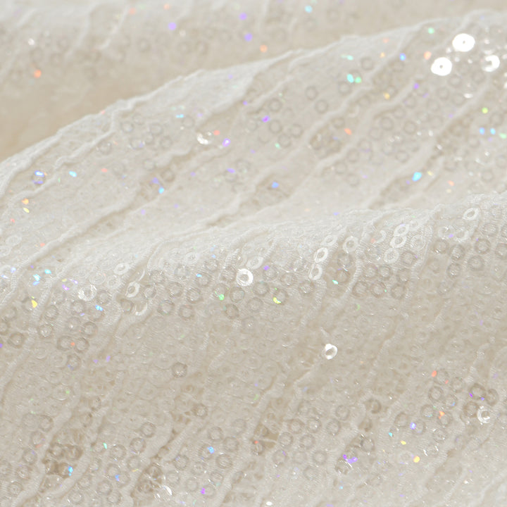 "Weekend at Monaco." 鏤花工藝亮片蕾絲襯衫—Moonlit Luster 盧卡月光