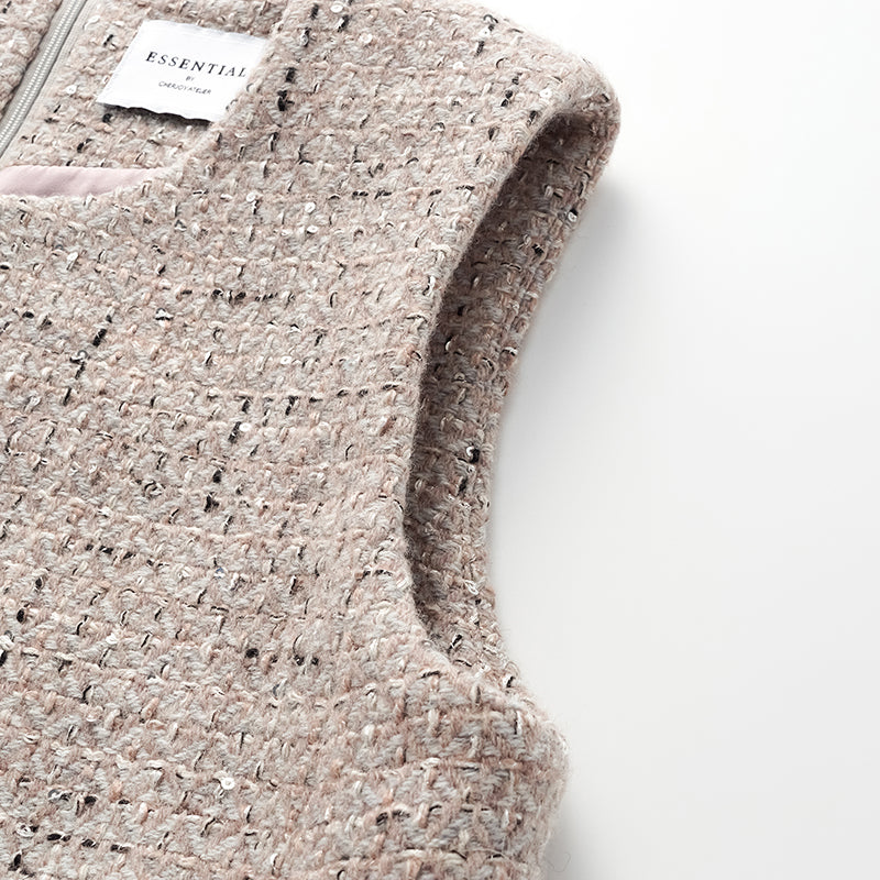 “Chelsea tea time.” 羊毛花呢A字洋裝—Antique Mirage