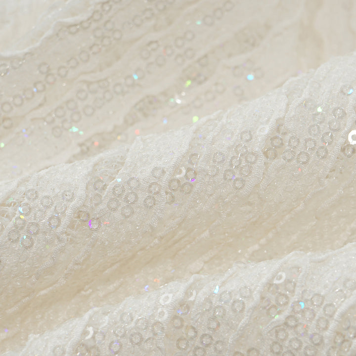 "Weekend at Monaco." 鏤花工藝亮片蕾絲連身褲—Moonlit Luster 盧卡月光