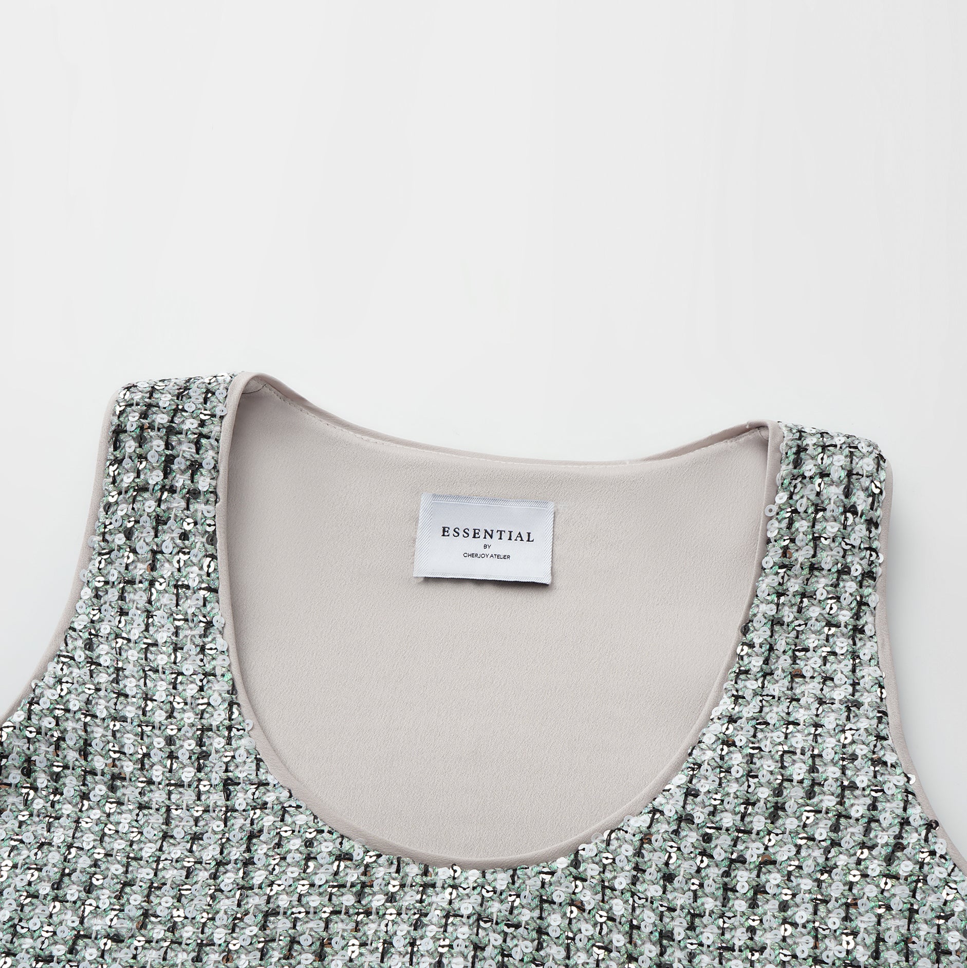 “Weekend at Monaco” 彩織亮片鑲藝花呢背心—Chartreuse Swizzle夏翠絲旋舞