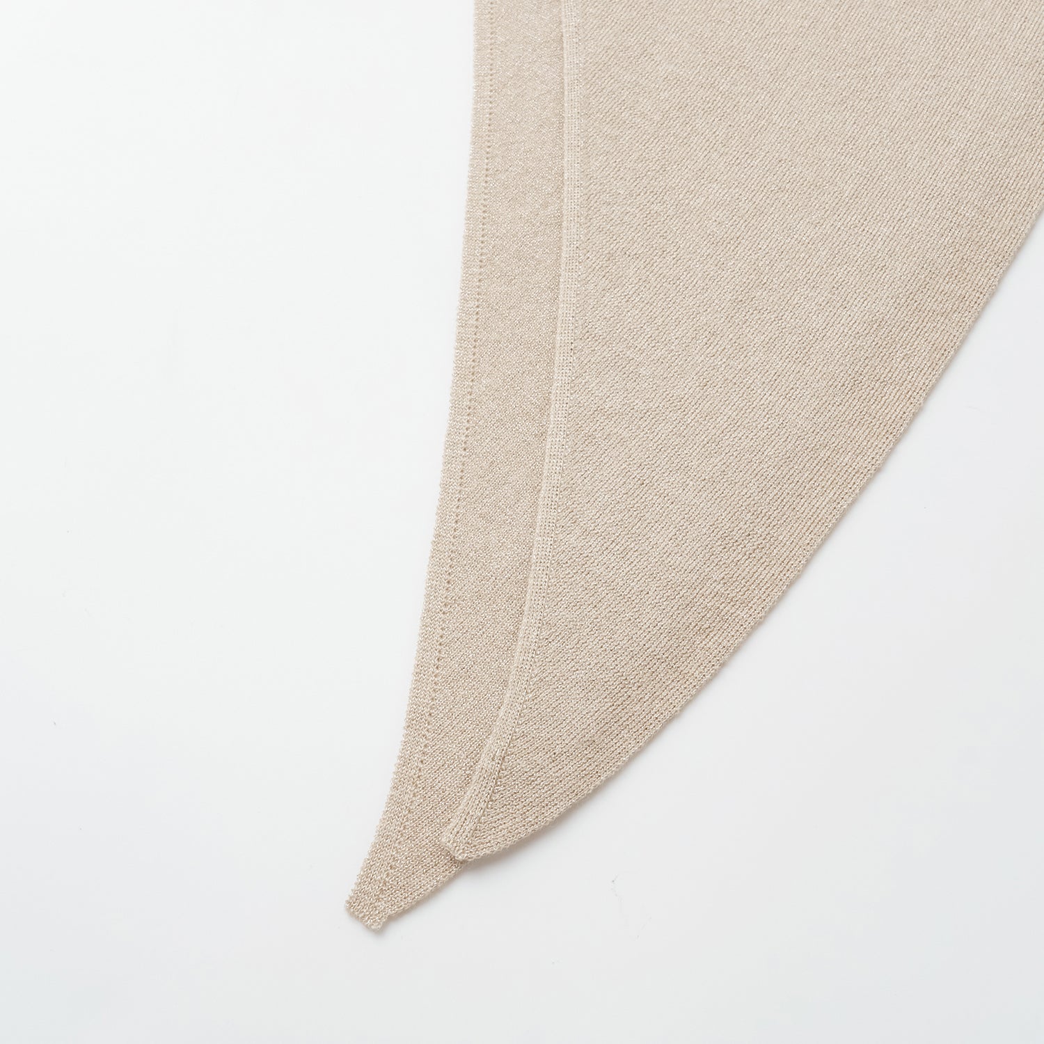 "Summer Diary" 涼感三醋酸喀什米爾針織披肩—Beige