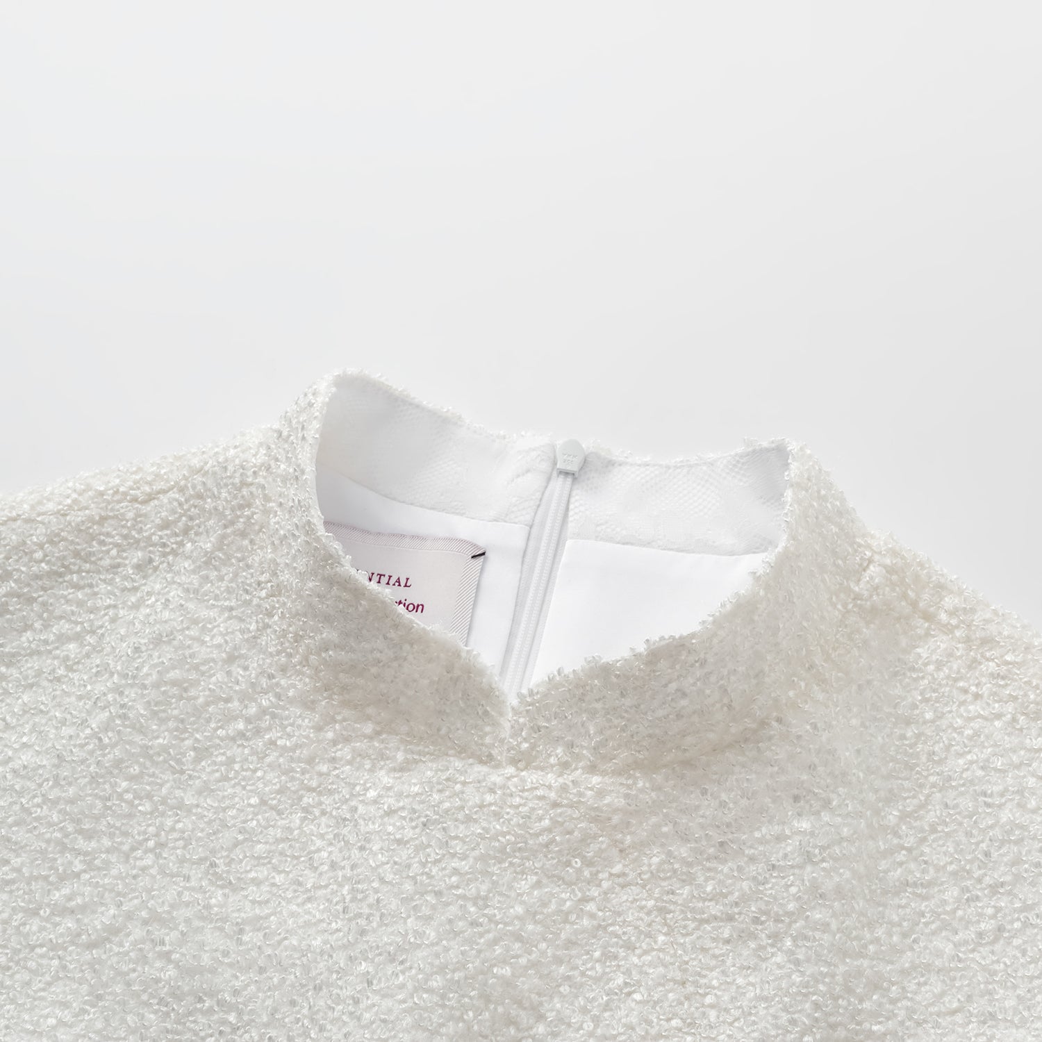 義大利特殊工藝花呢立體剪裁合身旗袍洋裝