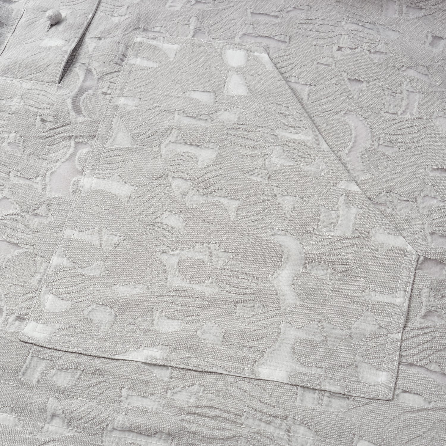 “春遊”提花連帽拉繩上衣—銀湖