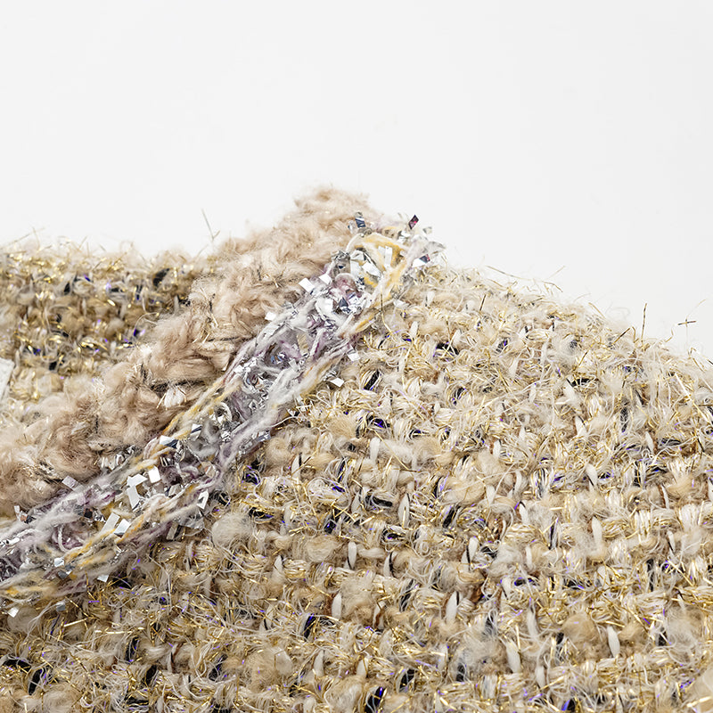 "Winter Versailles" Tweed Jacket - Purple/Gold 