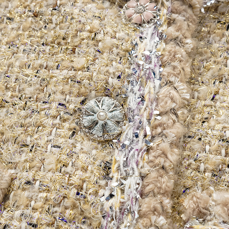"Winter Versailles" Tweed Jacket - Purple/Gold 