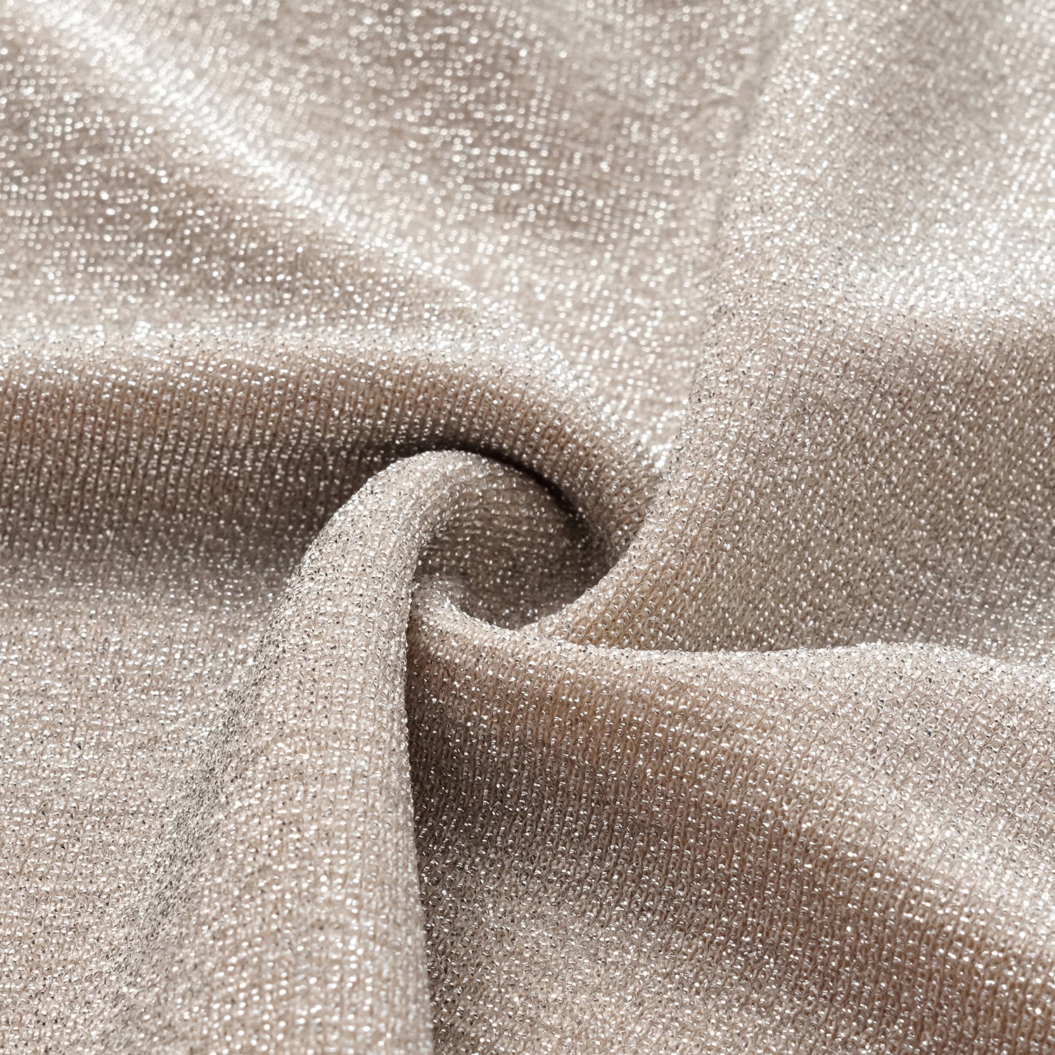 “Easy-go Chic” 銀織工藝彈性合身V領背心—Nude