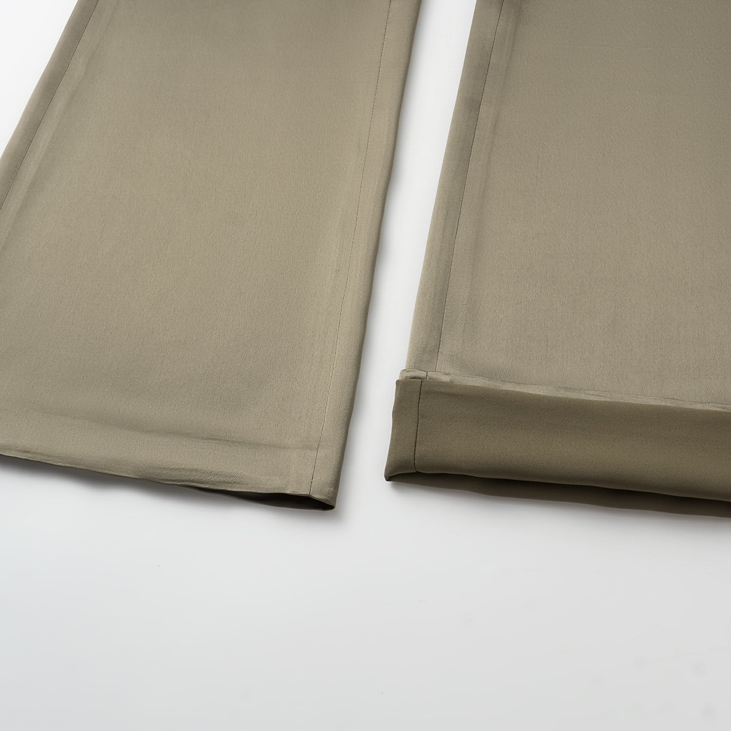 "Imperial Garden Teatime" 緞面醋酸喇叭褲—春綠