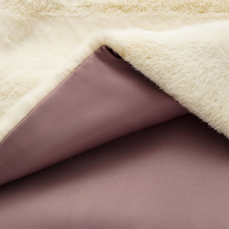 "Imperial Gala" Tech Fur Chinese Style Vest - Platinum Beige 