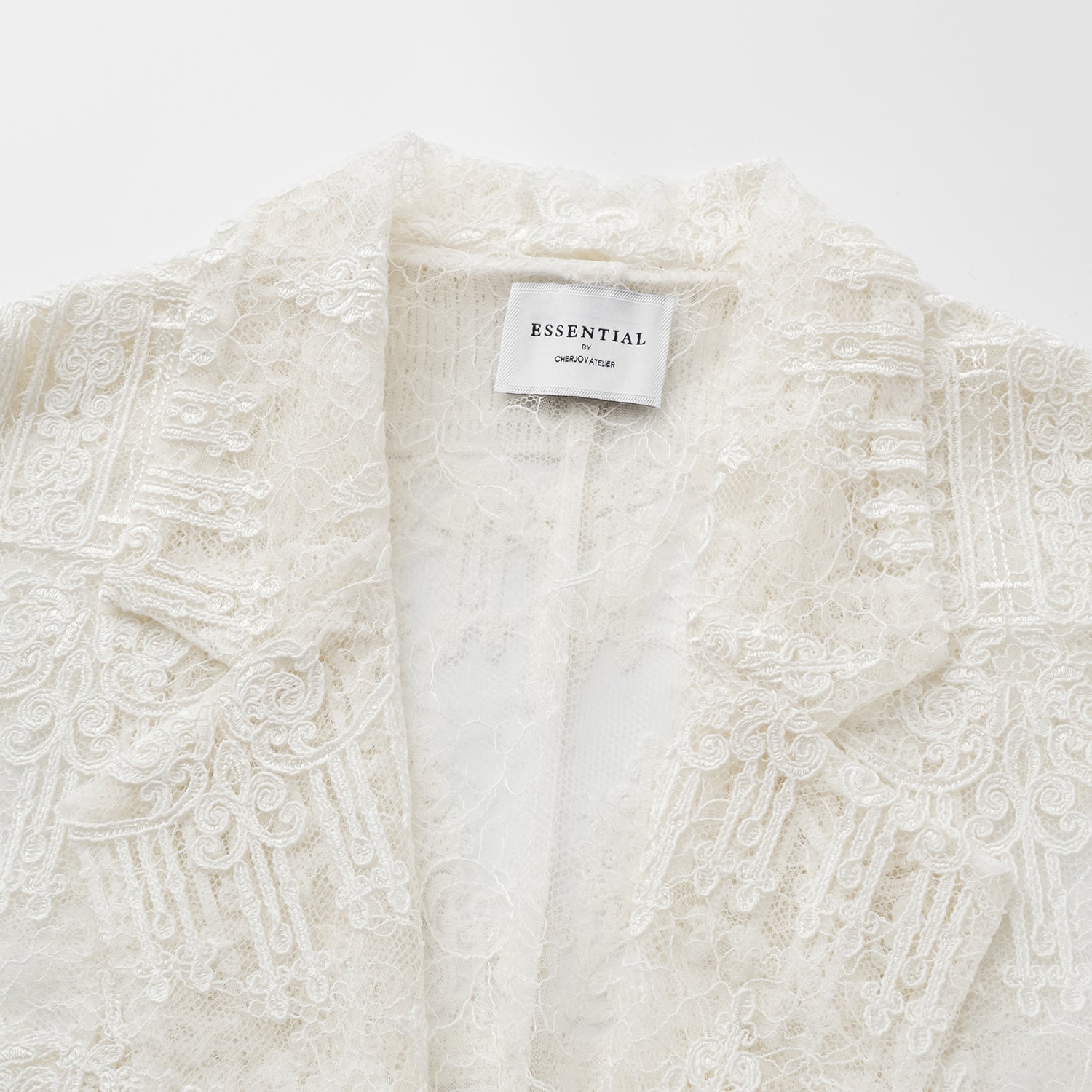 “Weekend At Monaco."鏤空刻花工藝蕾絲oversized西裝外套—NookLume 隅光