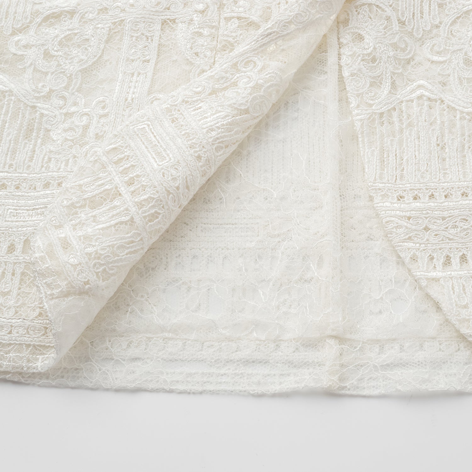 “Weekend At Monaco."鏤空刻花工藝蕾絲oversized西裝外套—NookLume 隅光