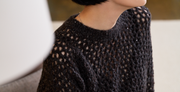 “璀璨日常 Effortless Radiance • 深灰棕 Dark Taupe” 真絲 Cashmere 鏤空亮片編織針織上衣