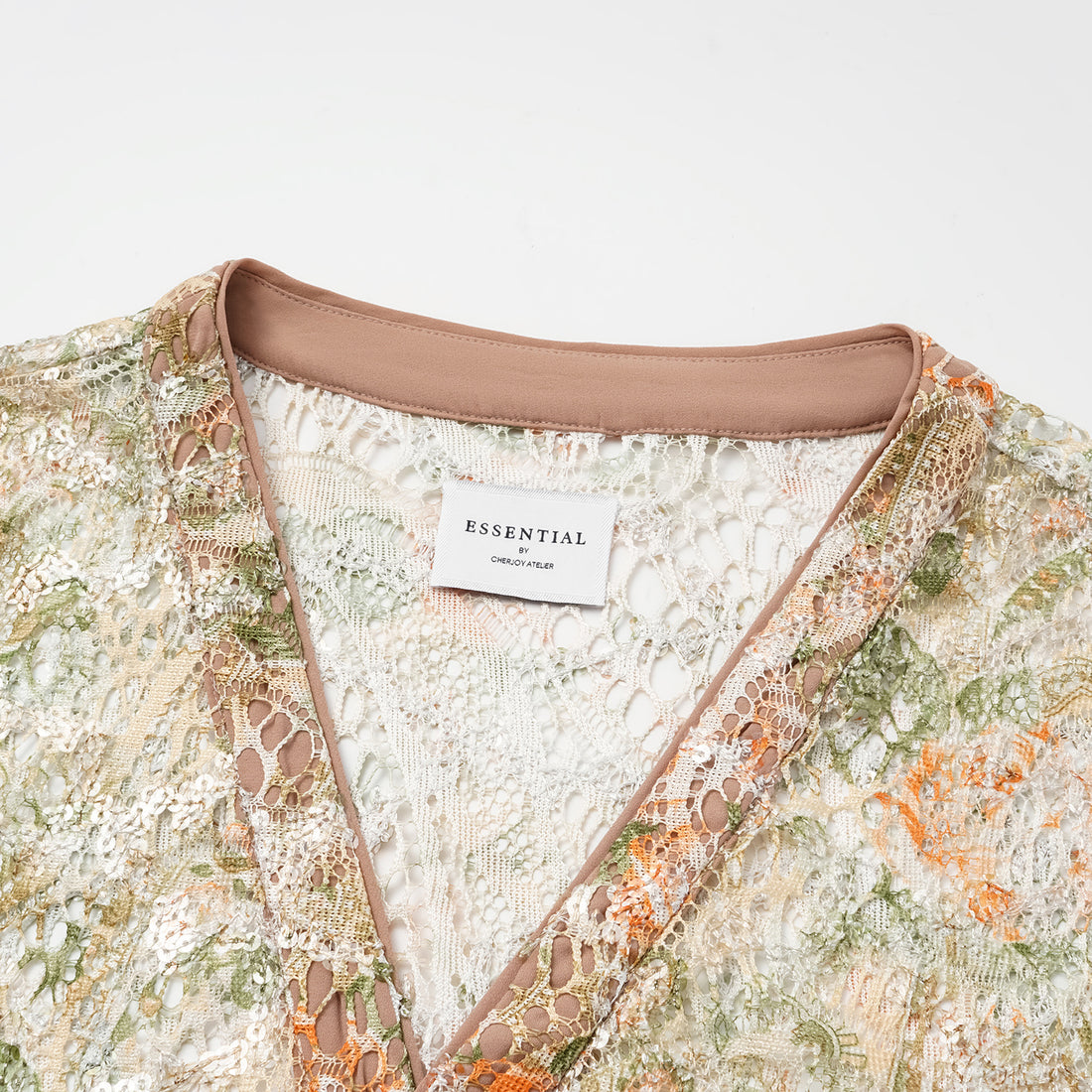 "Imperial Garden Teatime" Italian luxury embroidered lace cardigan - Teatime
