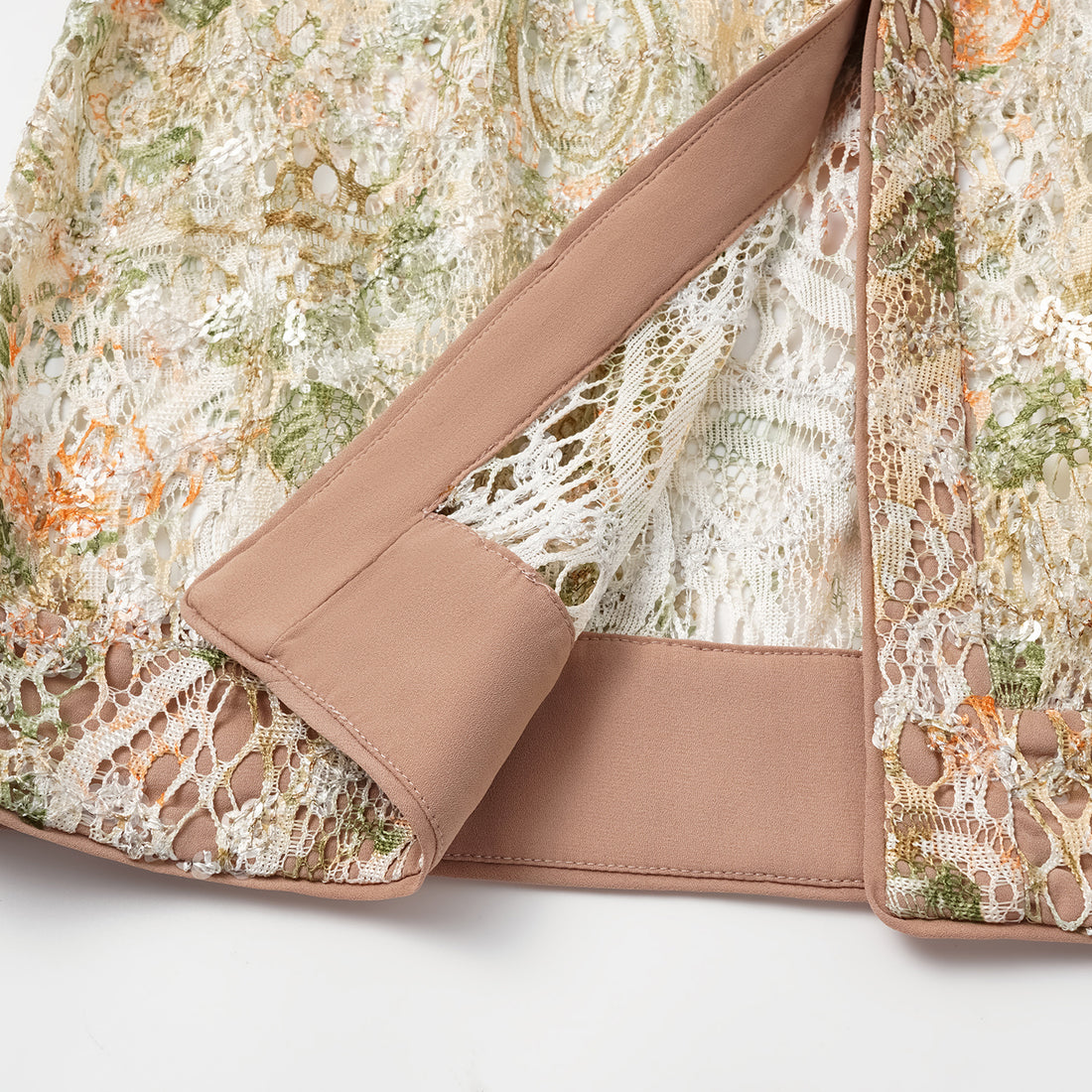 "Imperial Garden Teatime" Italian luxury embroidered lace cardigan - Teatime