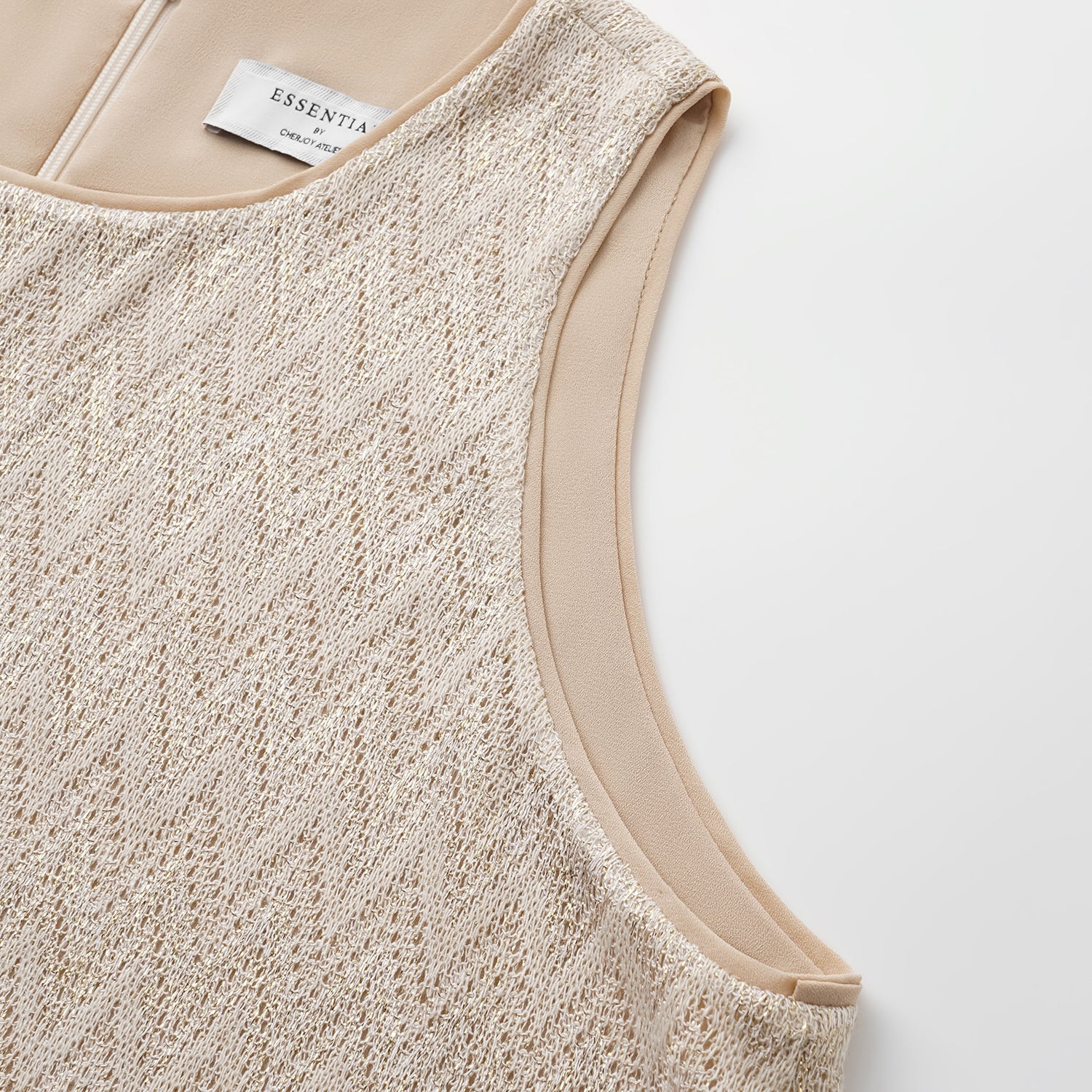 “Summer Diary”義大利Chevron山形金縷織紋針織背心—Isle Breeze沙嶼暖風