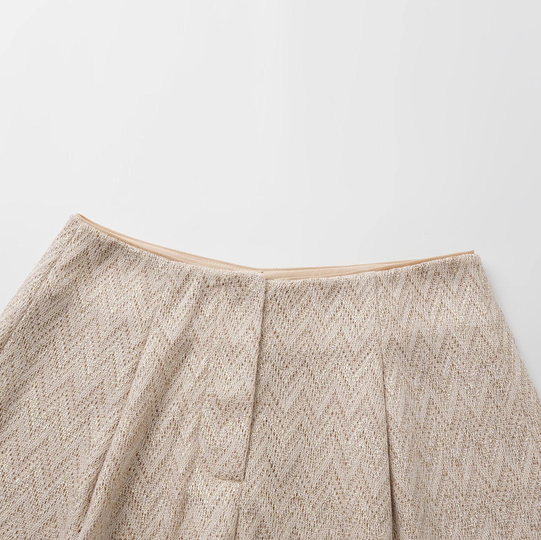 “Summer Diary”義大利Chevron山形金縷織紋針織短褲—Isle Breeze沙嶼暖風