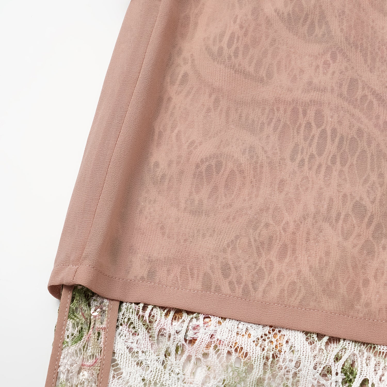 "Imperial Garden Teatime" 義大利奢華畫繡蕾絲喇叭褲—春曦呢喃