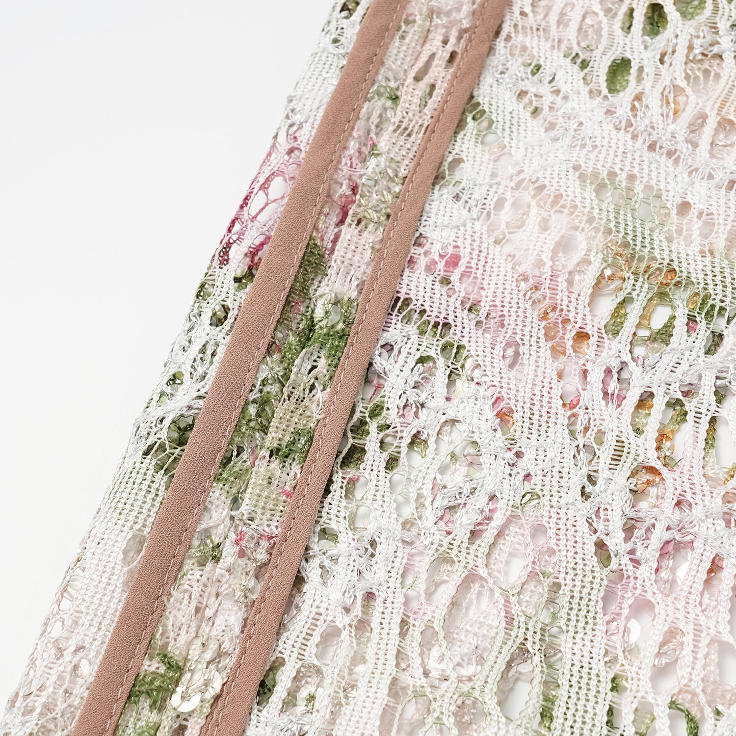 "Imperial Garden Teatime" 義大利奢華畫繡蕾絲喇叭褲—春曦呢喃