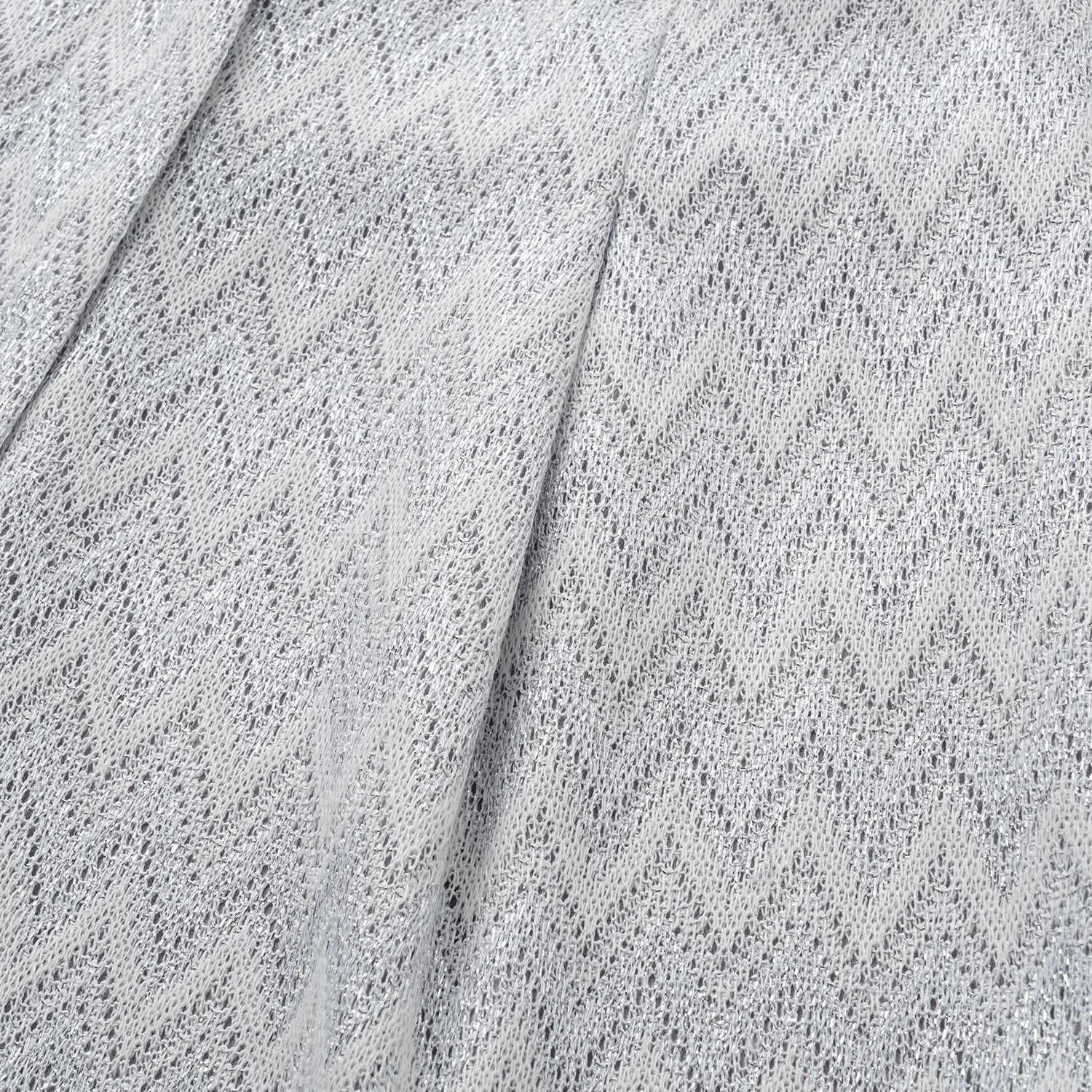 “Summer Diary”義大利Chevron山形銀燦織紋針織短褲—Hazy Vale煙嵐悠境