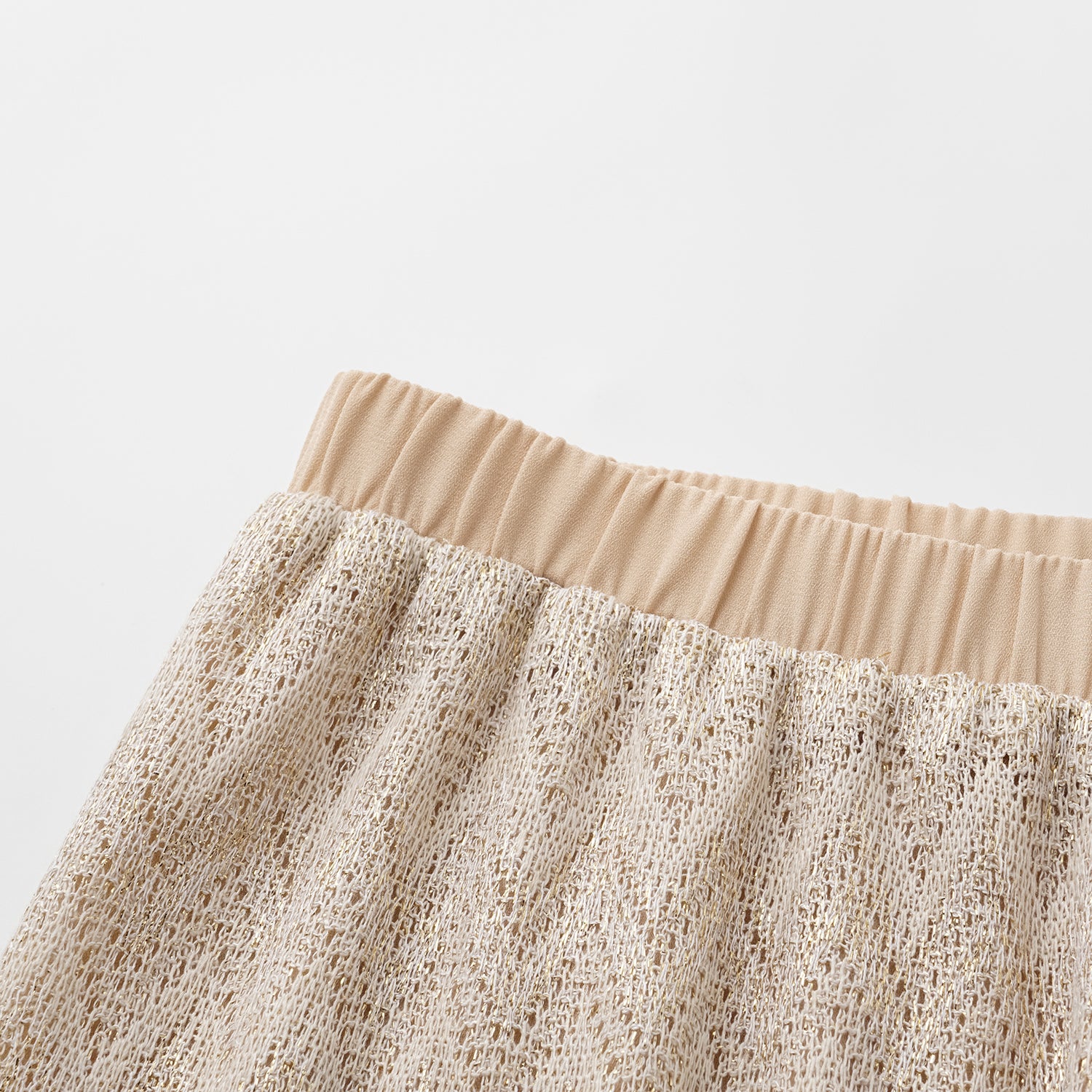 “Summer Diary”義大利Chevron山形金縷織紋針織長褲—Isle Breeze沙嶼暖風