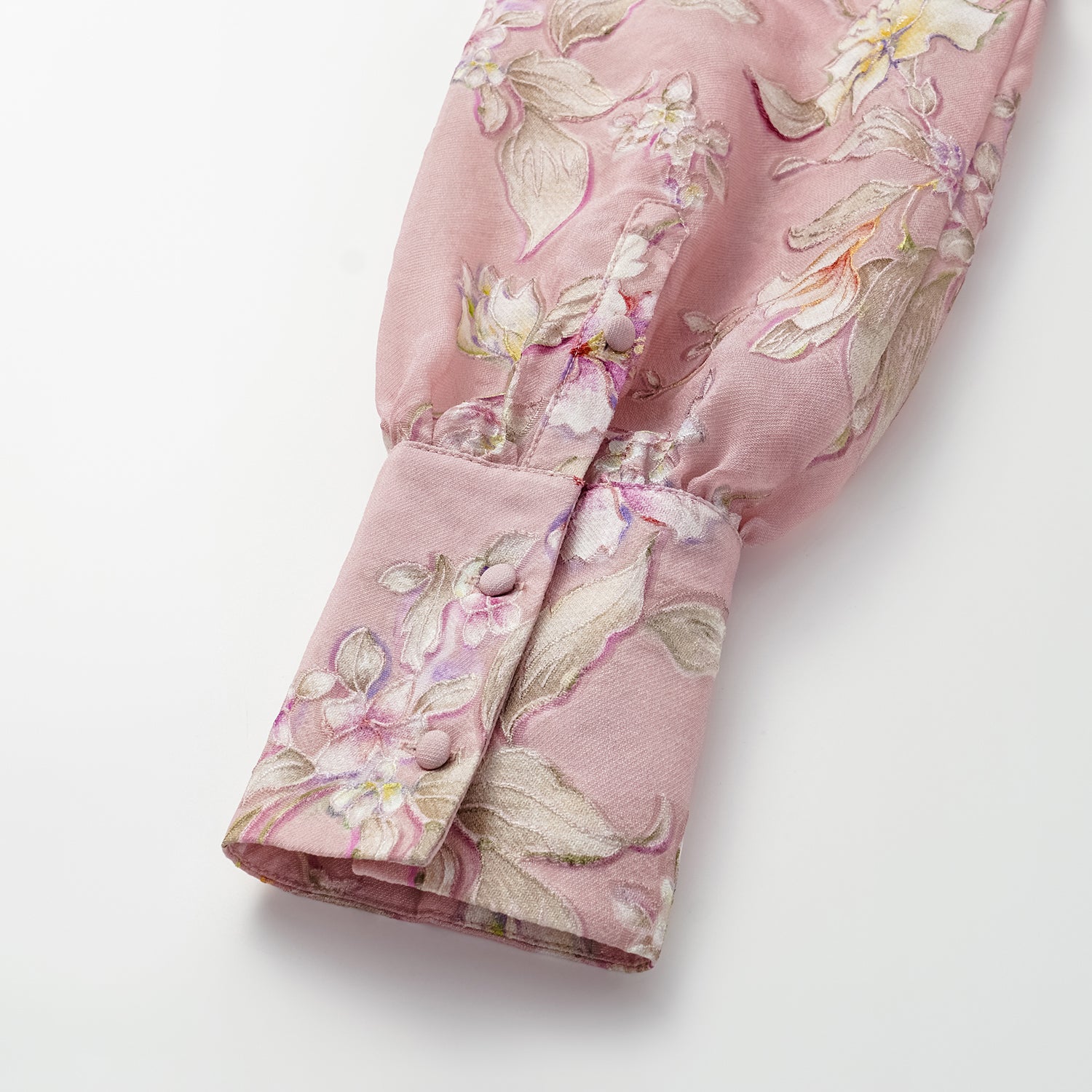 "Imperial Garden Teatime” 義大利手繪真絲面料特殊剪裁國風襯衫