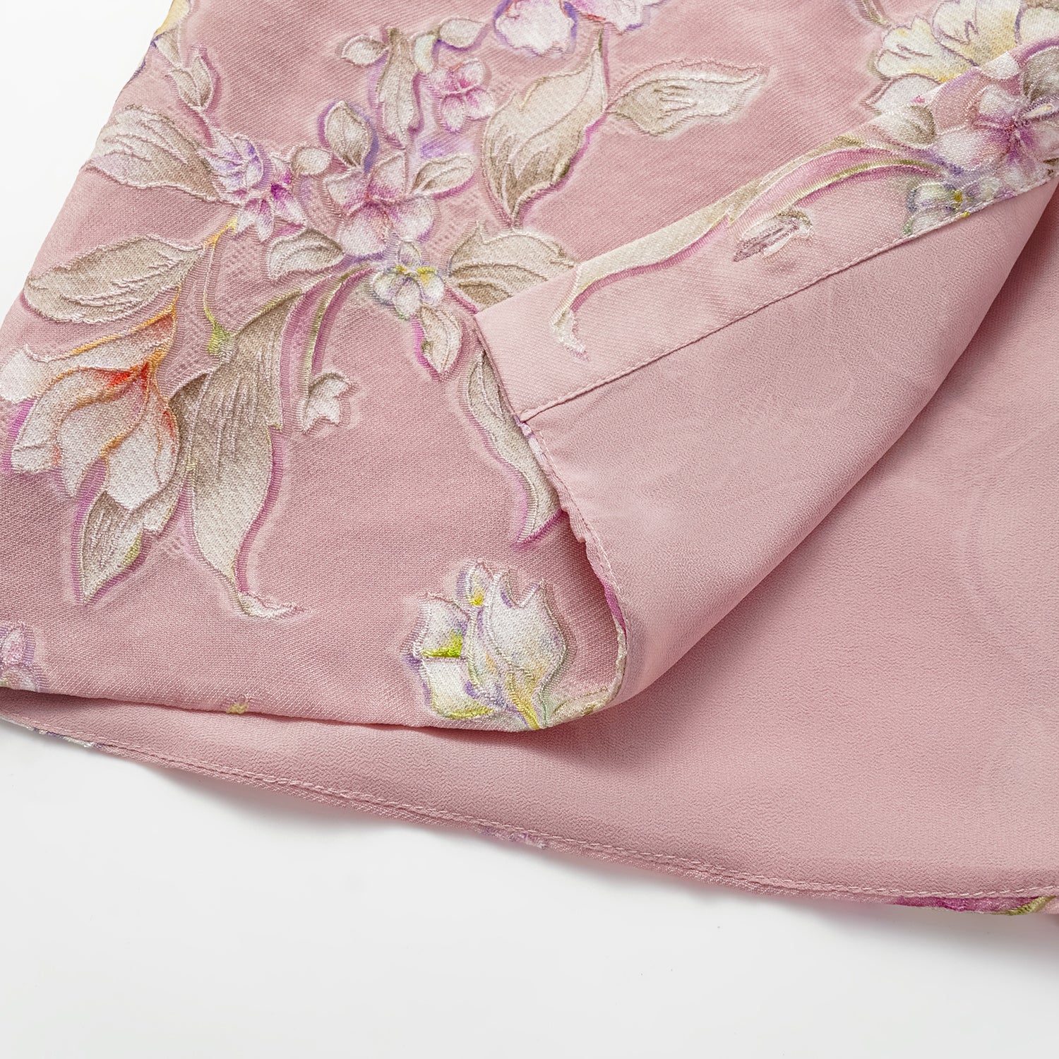 "Imperial Garden Teatime” 義大利手繪真絲面料特殊剪裁國風襯衫