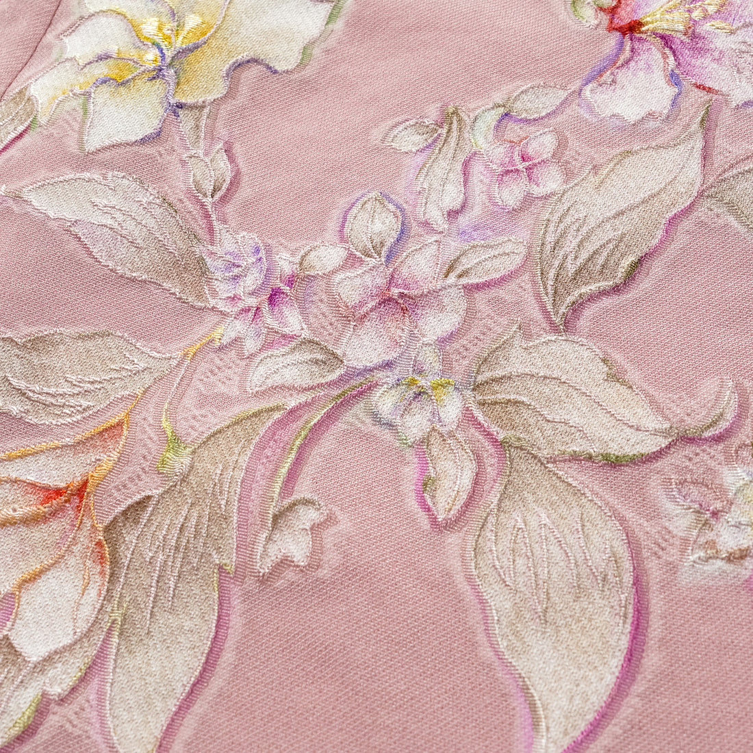 "Imperial Garden Teatime" Italian hand-painted silk vest