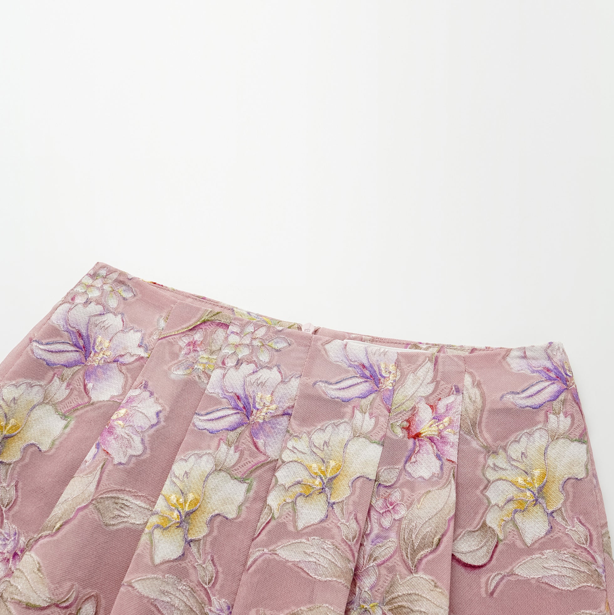 "Imperial Garden Teatime” 義大利手繪真絲面料鬱金香裙