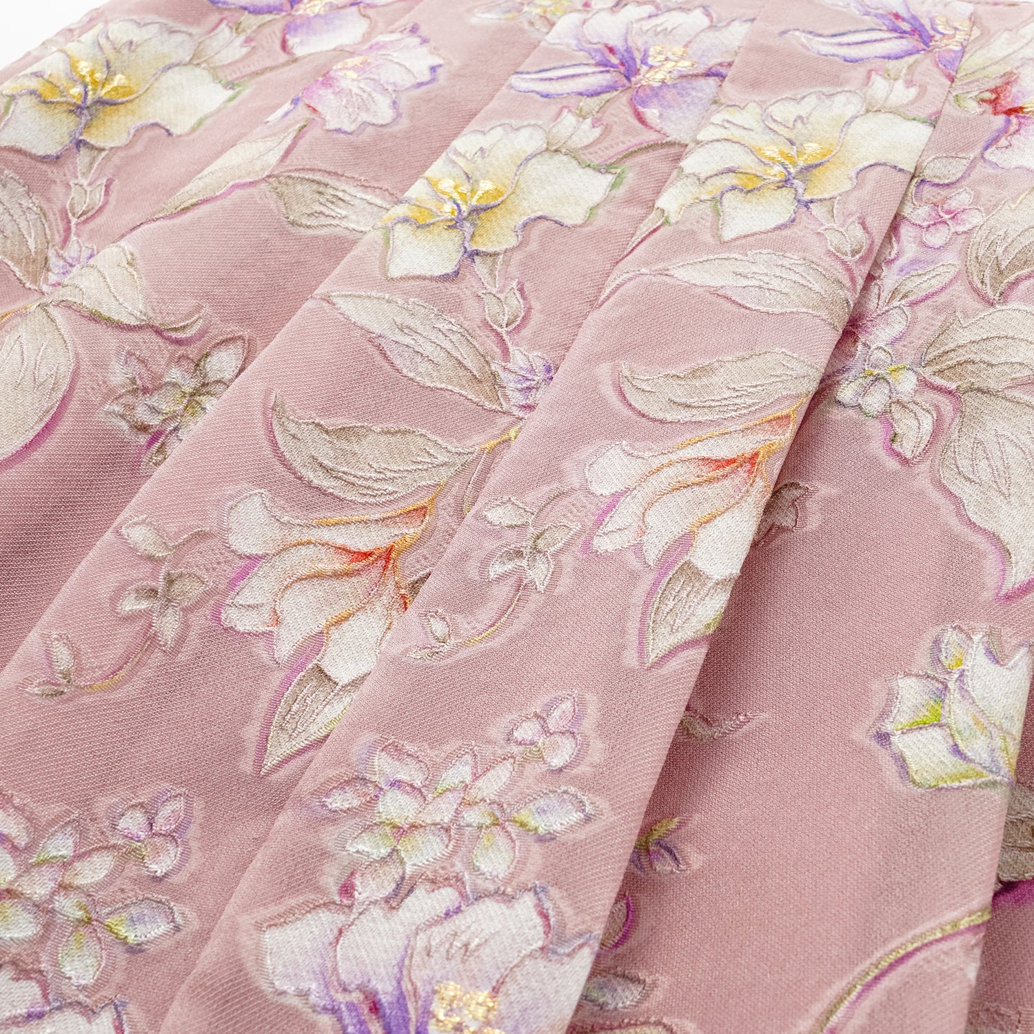 "Imperial Garden Teatime” 義大利手繪真絲面料鬱金香裙