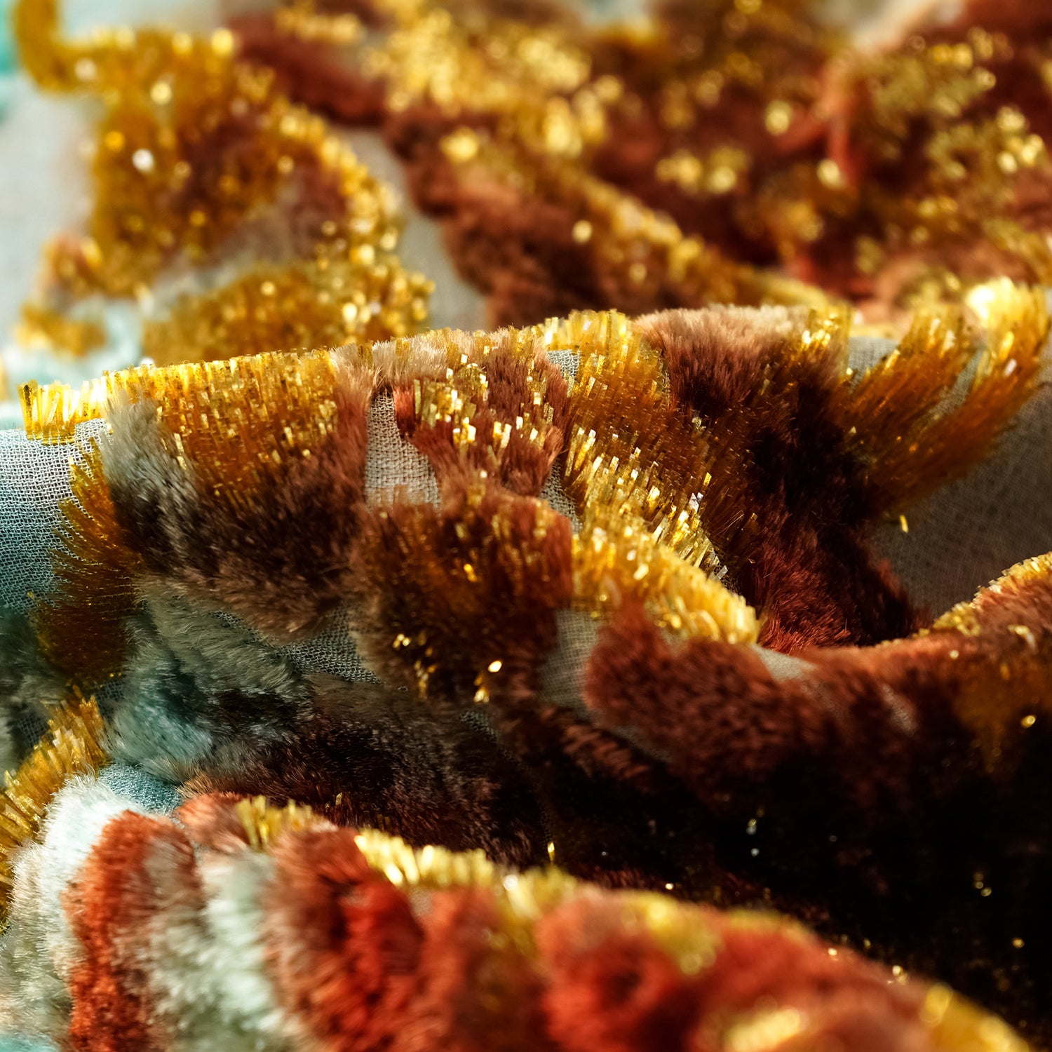 "Imperial Garden Teatime" Silk Velvet Chinese Style Shirt - Cuiyan 