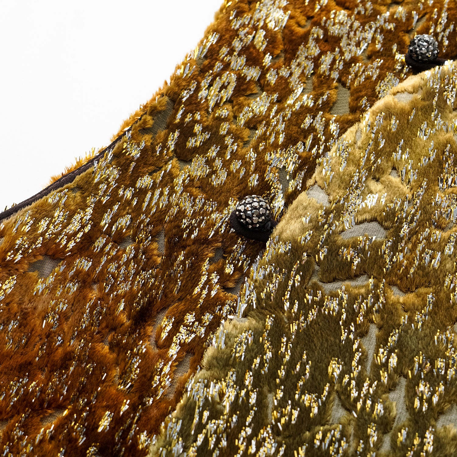 "Imperial Garden Teatime” 真絲絲絨國風背心—暮秋琥珀