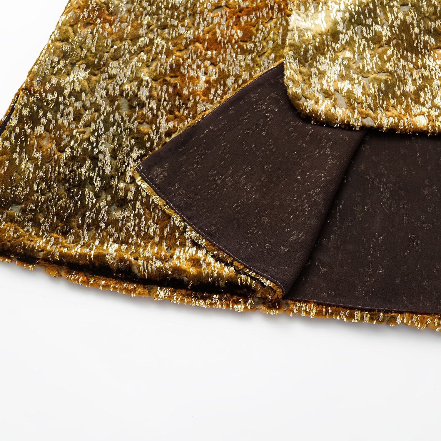 "Imperial Garden Teatime” 真絲絲絨國風背心—暮秋琥珀