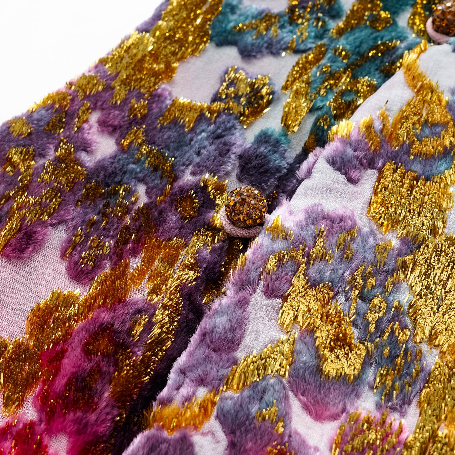 "Imperial Garden Teatime" Silk Velvet Chinese Style Vest - Zui Yanzhi 