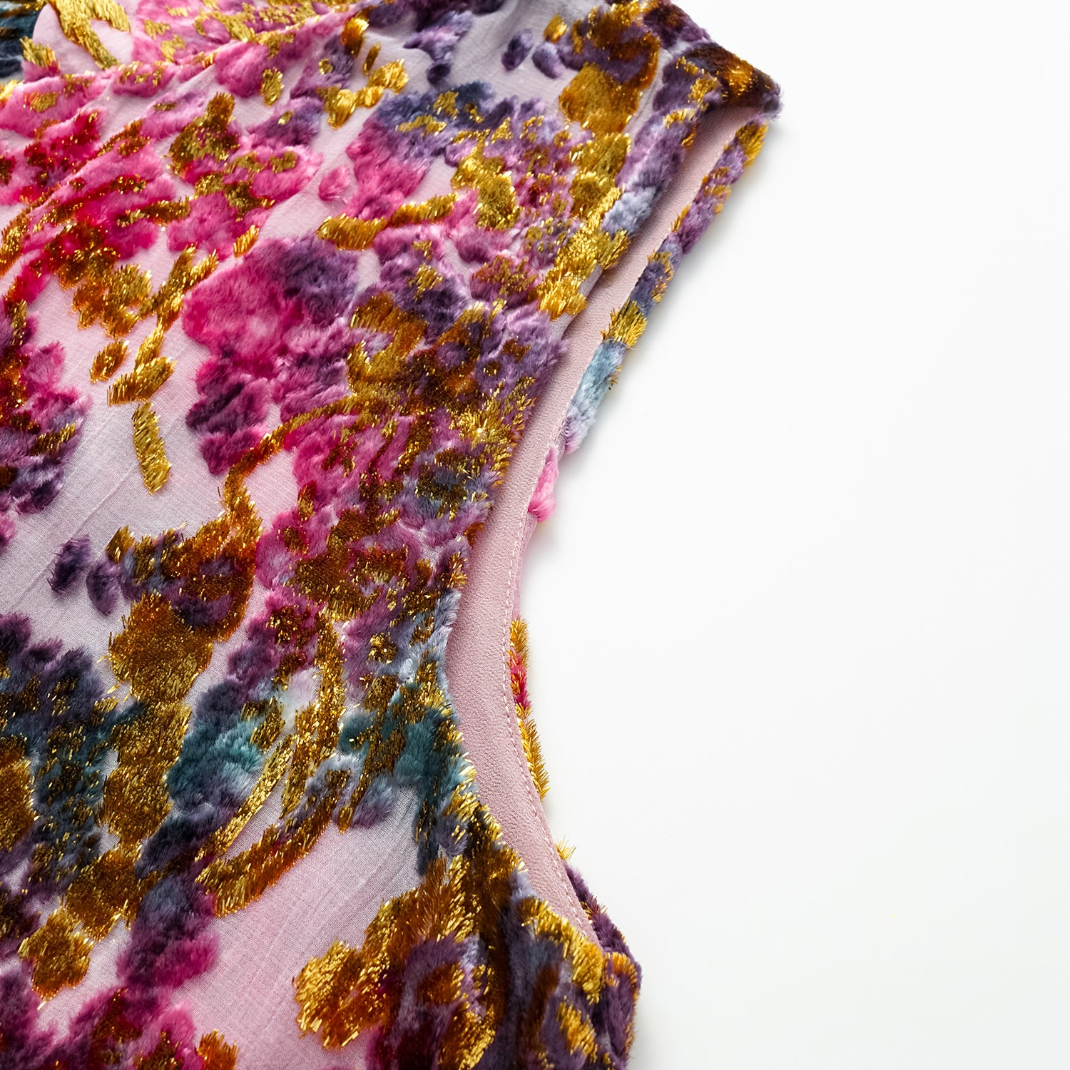 "Imperial Garden Teatime" Silk Velvet Chinese Style Vest - Zui Yanzhi 