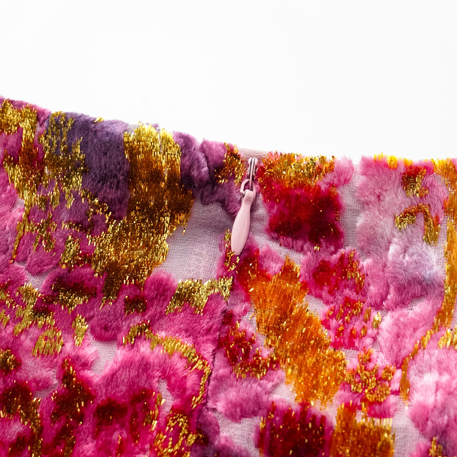 "Imperial Garden Teatime" Silk Velvet Chinese Style Pencil Skirt - Zui Rouge 